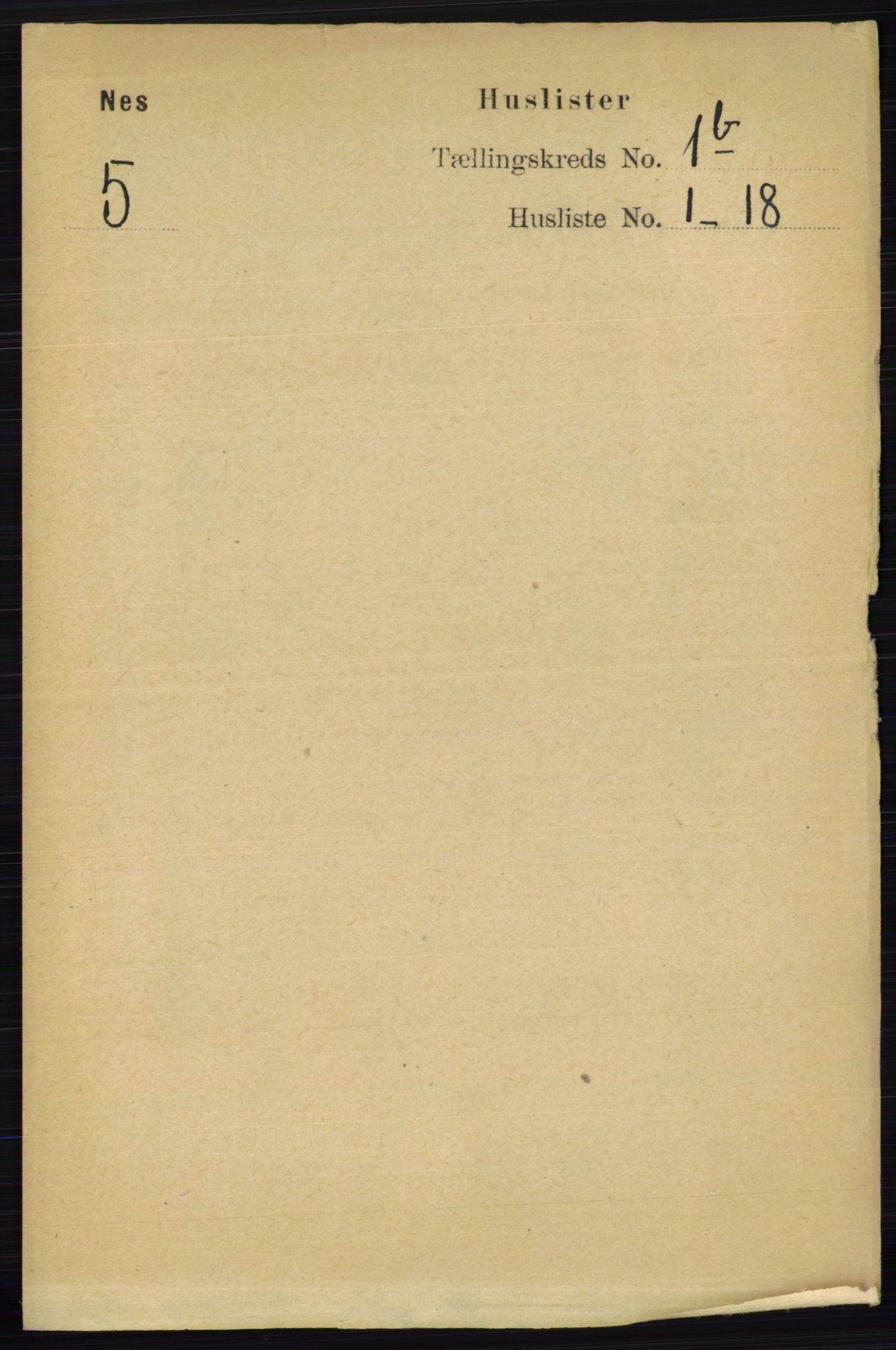 RA, 1891 census for 0236 Nes, 1891, p. 689