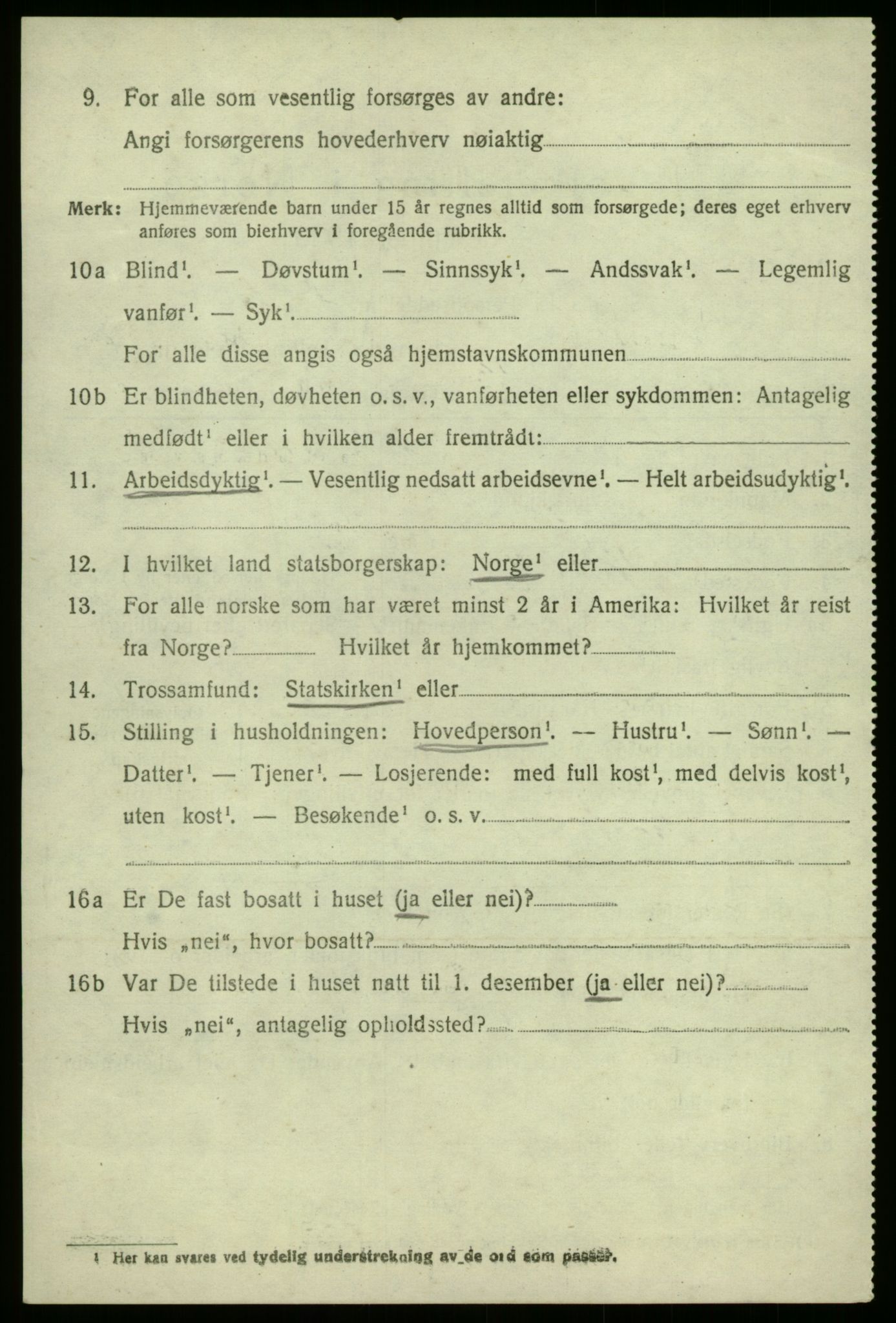 SAB, 1920 census for Kyrkjebø, 1920, p. 2910