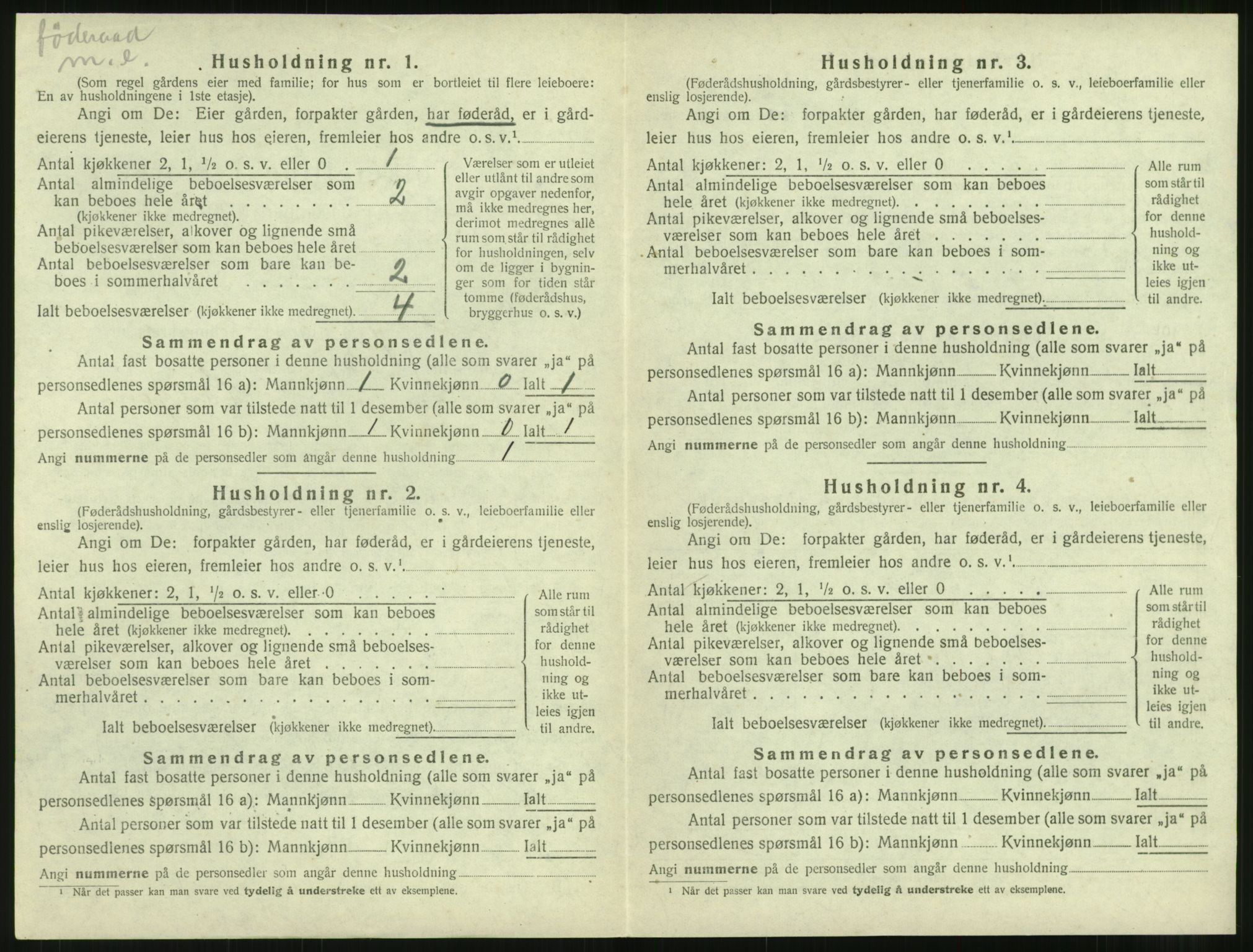 SAT, 1920 census for Bolsøy, 1920, p. 908