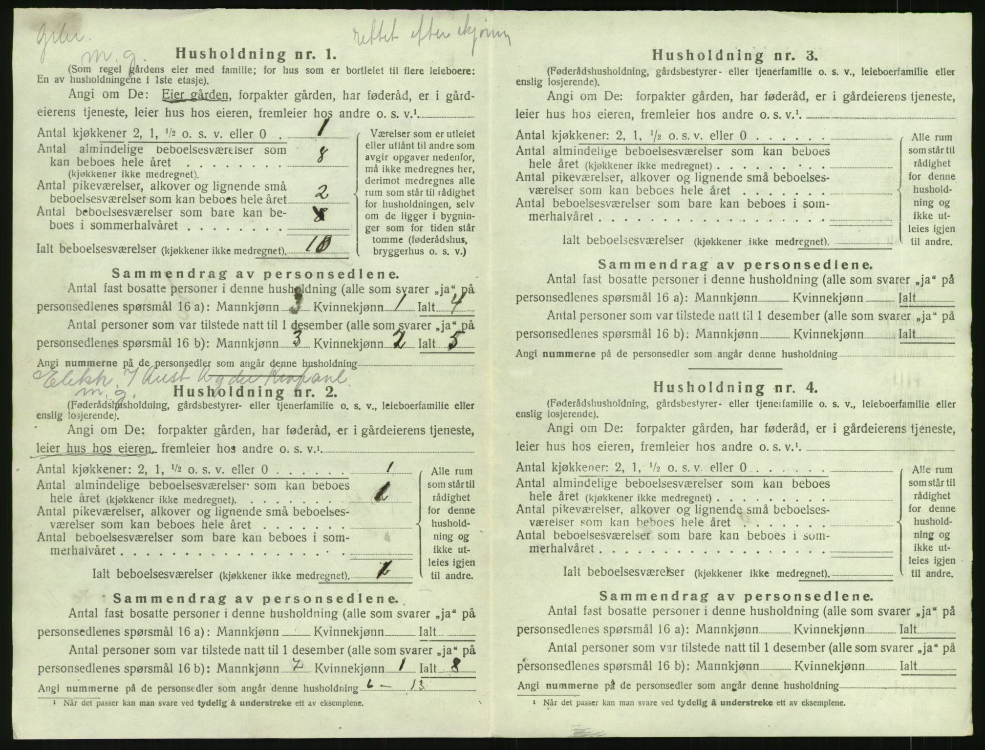 SAK, 1920 census for Åmli, 1920, p. 146