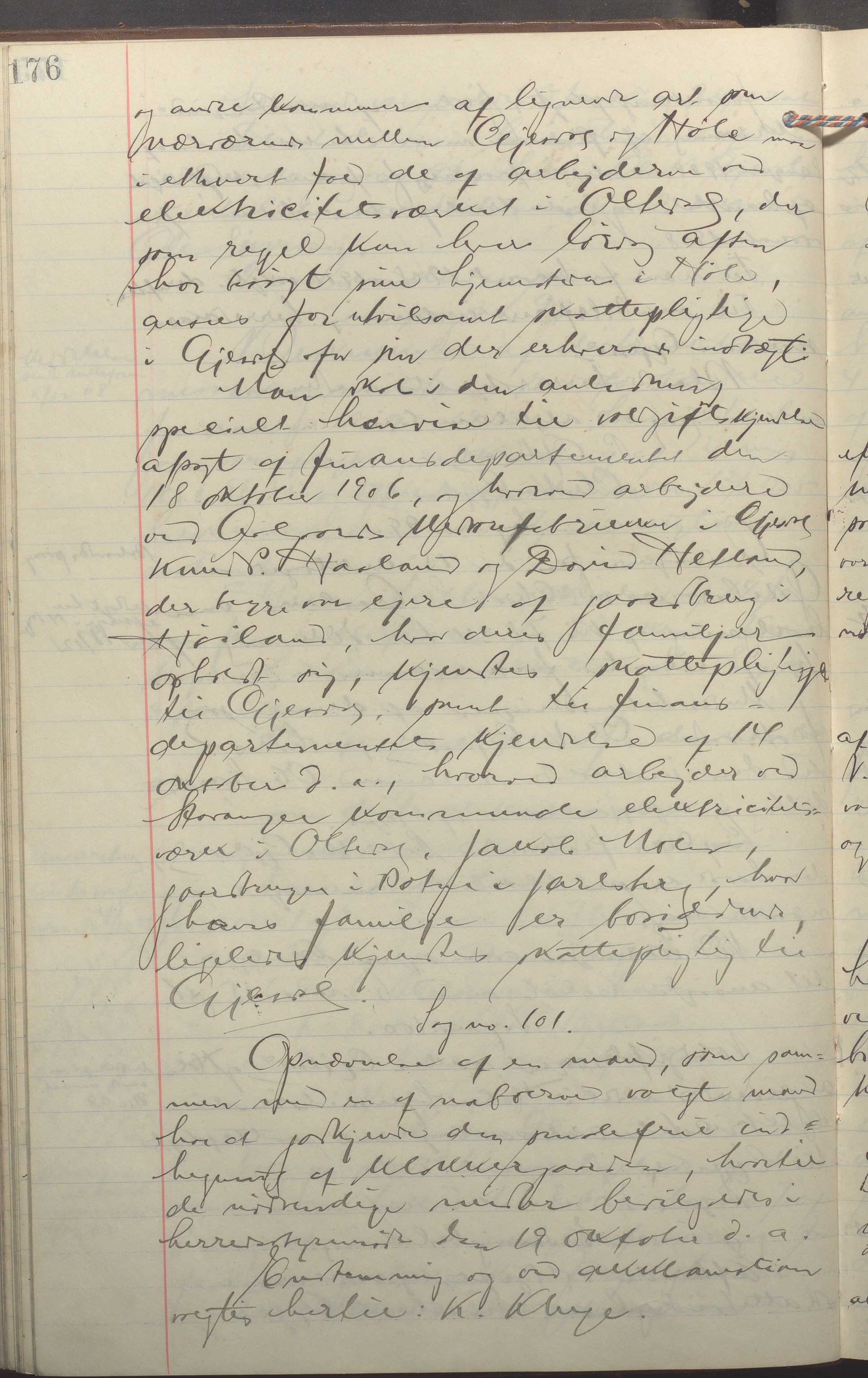 Gjesdal kommune - Formannskapet, IKAR/K-101383/A/Aa/L0004: Møtebok, 1906-1913, p. 176