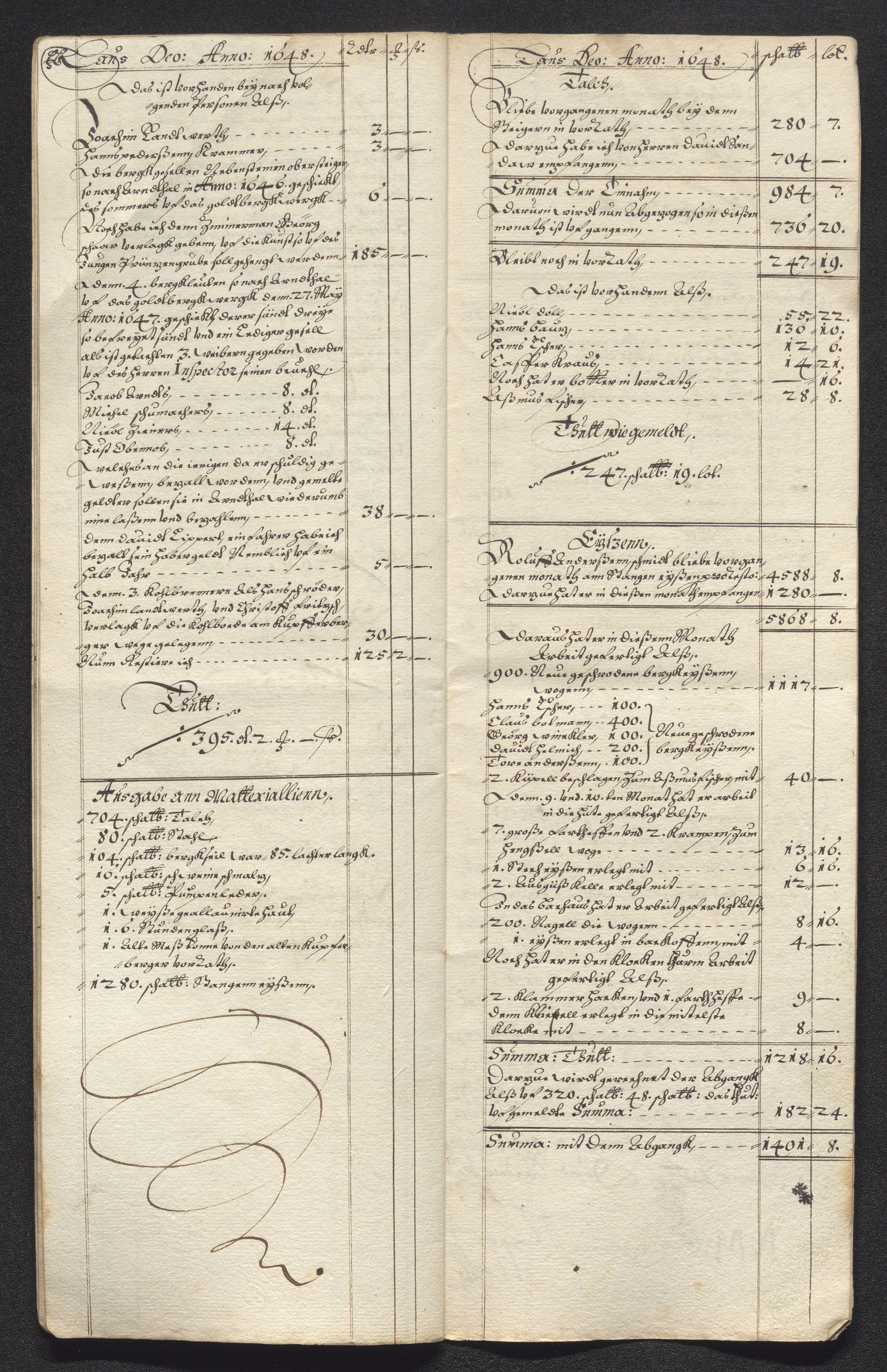 Kongsberg Sølvverk 1623-1816, SAKO/EA-3135/001/D/Dc/Dcd/L0022: Utgiftsregnskap for gruver m.m., 1647-1648, p. 715