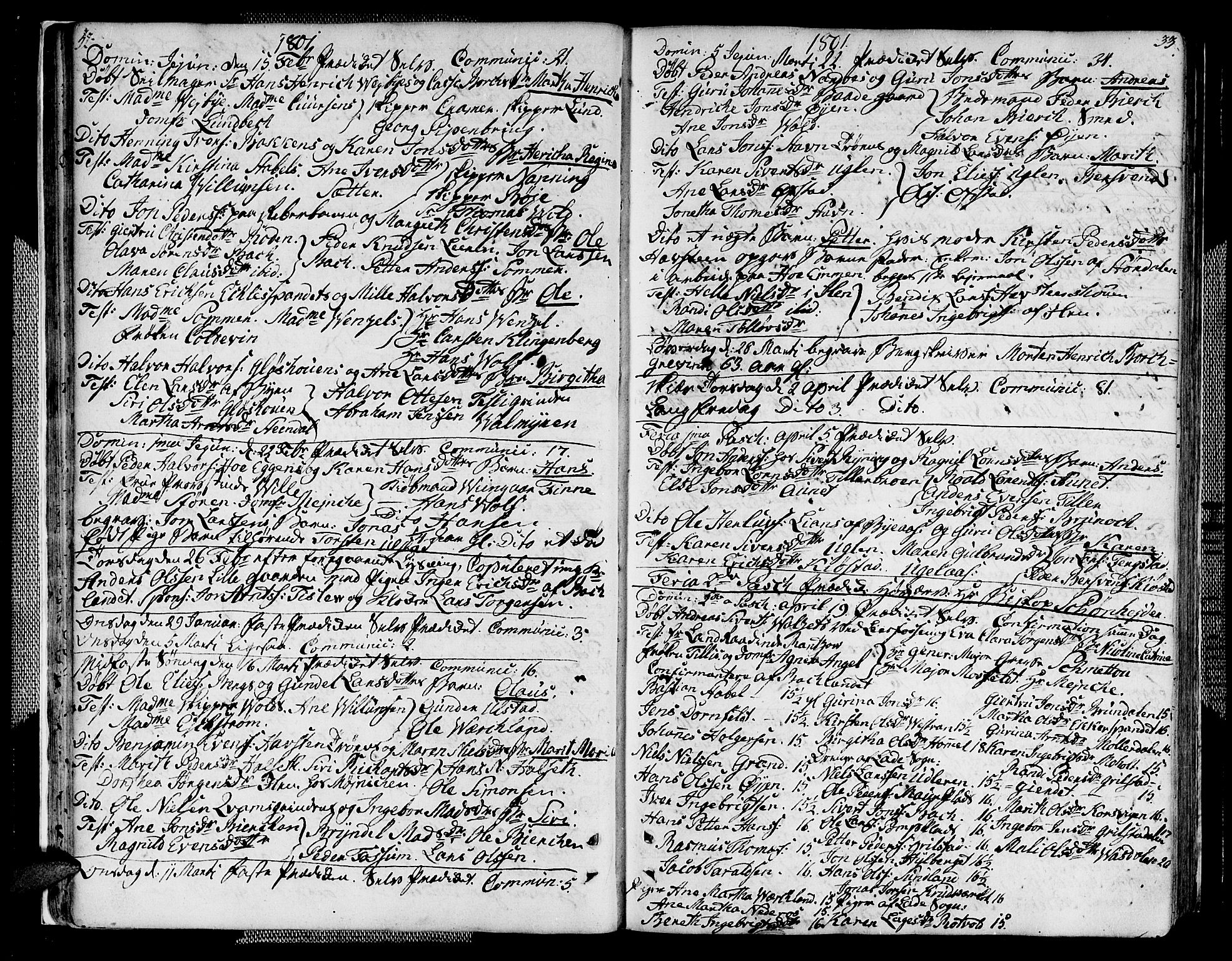 Ministerialprotokoller, klokkerbøker og fødselsregistre - Sør-Trøndelag, SAT/A-1456/604/L0181: Parish register (official) no. 604A02, 1798-1817, p. 32-33