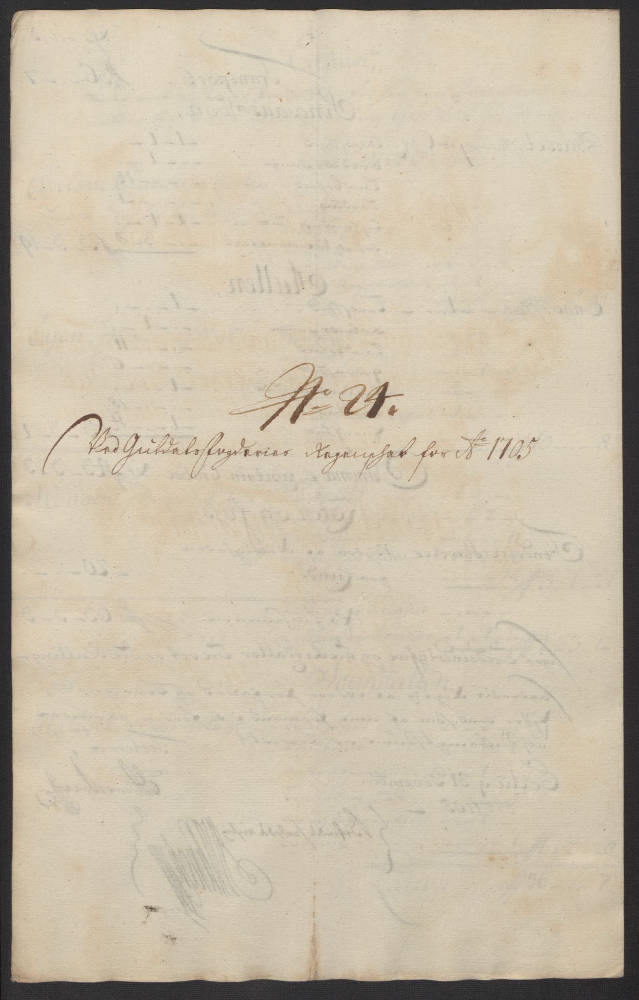 Rentekammeret inntil 1814, Reviderte regnskaper, Fogderegnskap, AV/RA-EA-4092/R60/L3955: Fogderegnskap Orkdal og Gauldal, 1705, p. 429