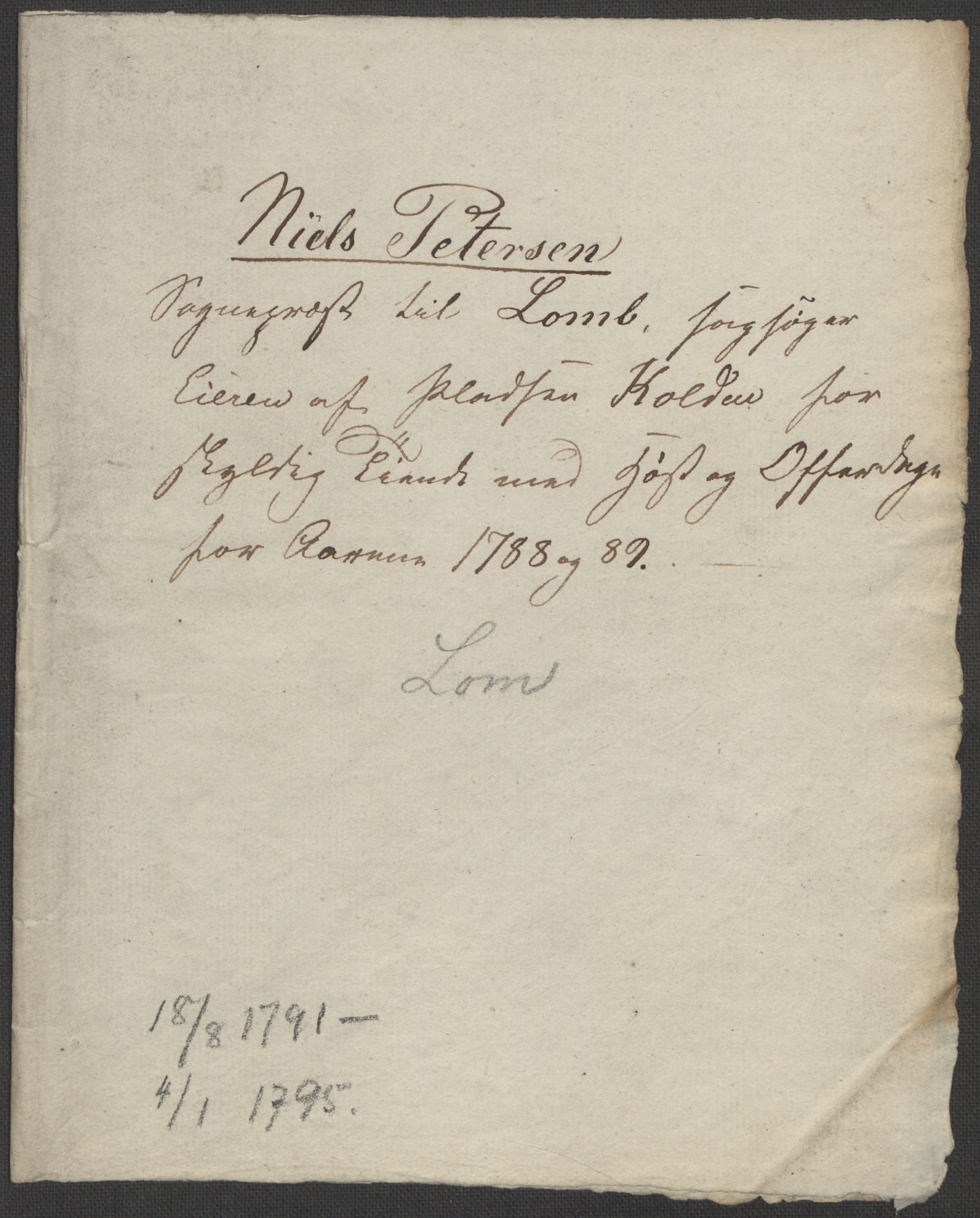 Riksarkivets diplomsamling, AV/RA-EA-5965/F15/L0012: Prestearkiv - Oppland, 1584-1794, p. 186