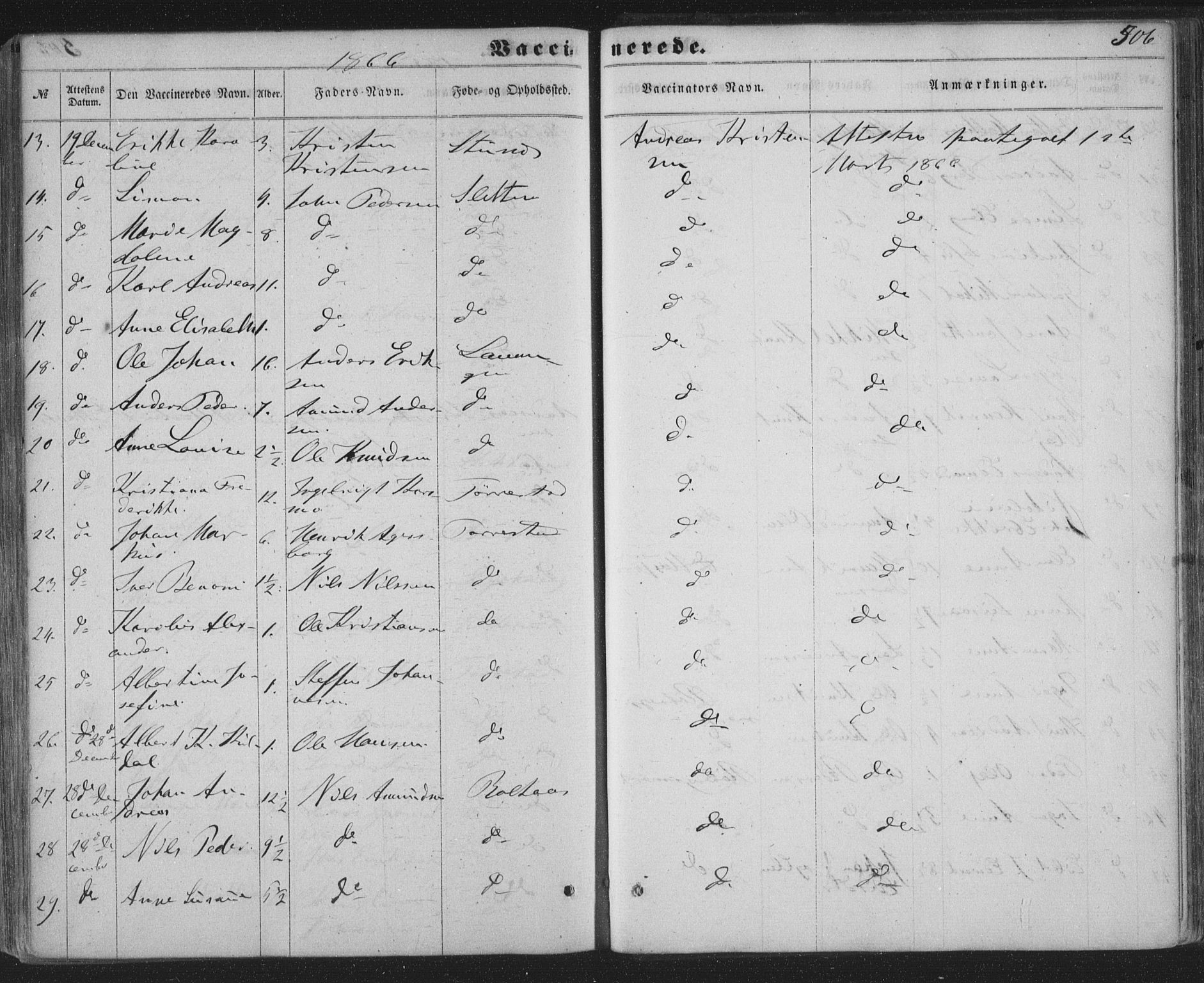 Ministerialprotokoller, klokkerbøker og fødselsregistre - Nordland, SAT/A-1459/863/L0896: Parish register (official) no. 863A08, 1861-1871, p. 506