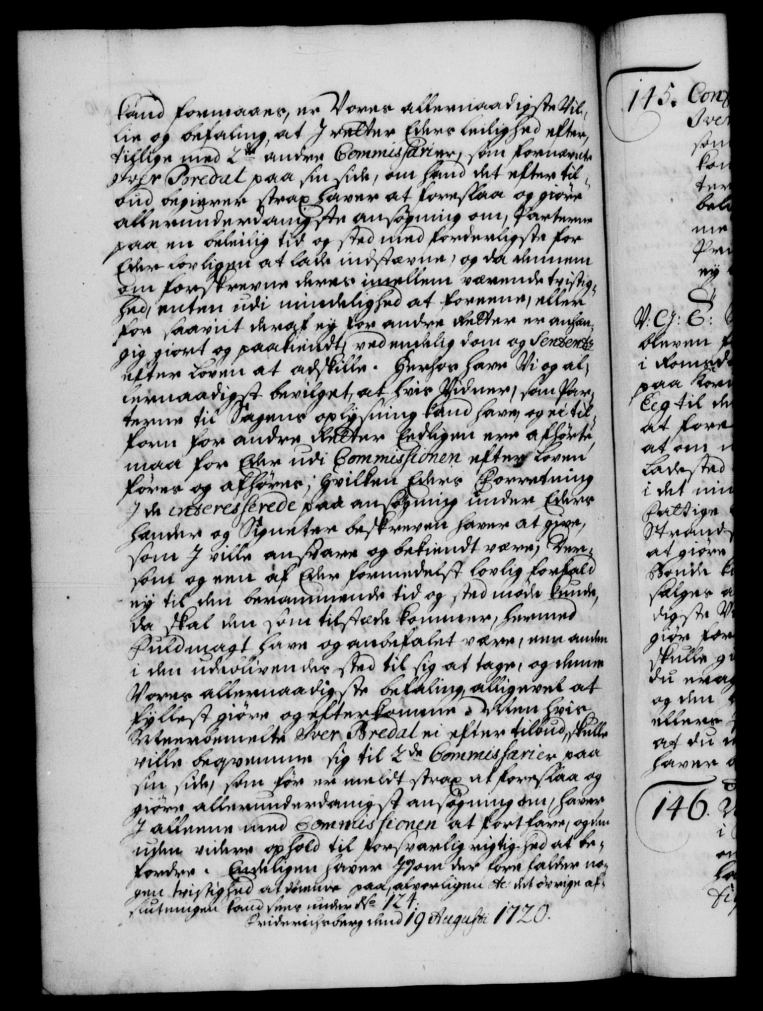Danske Kanselli 1572-1799, RA/EA-3023/F/Fc/Fca/Fcab/L0021: Norske tegnelser, 1719-1721, p. 310b