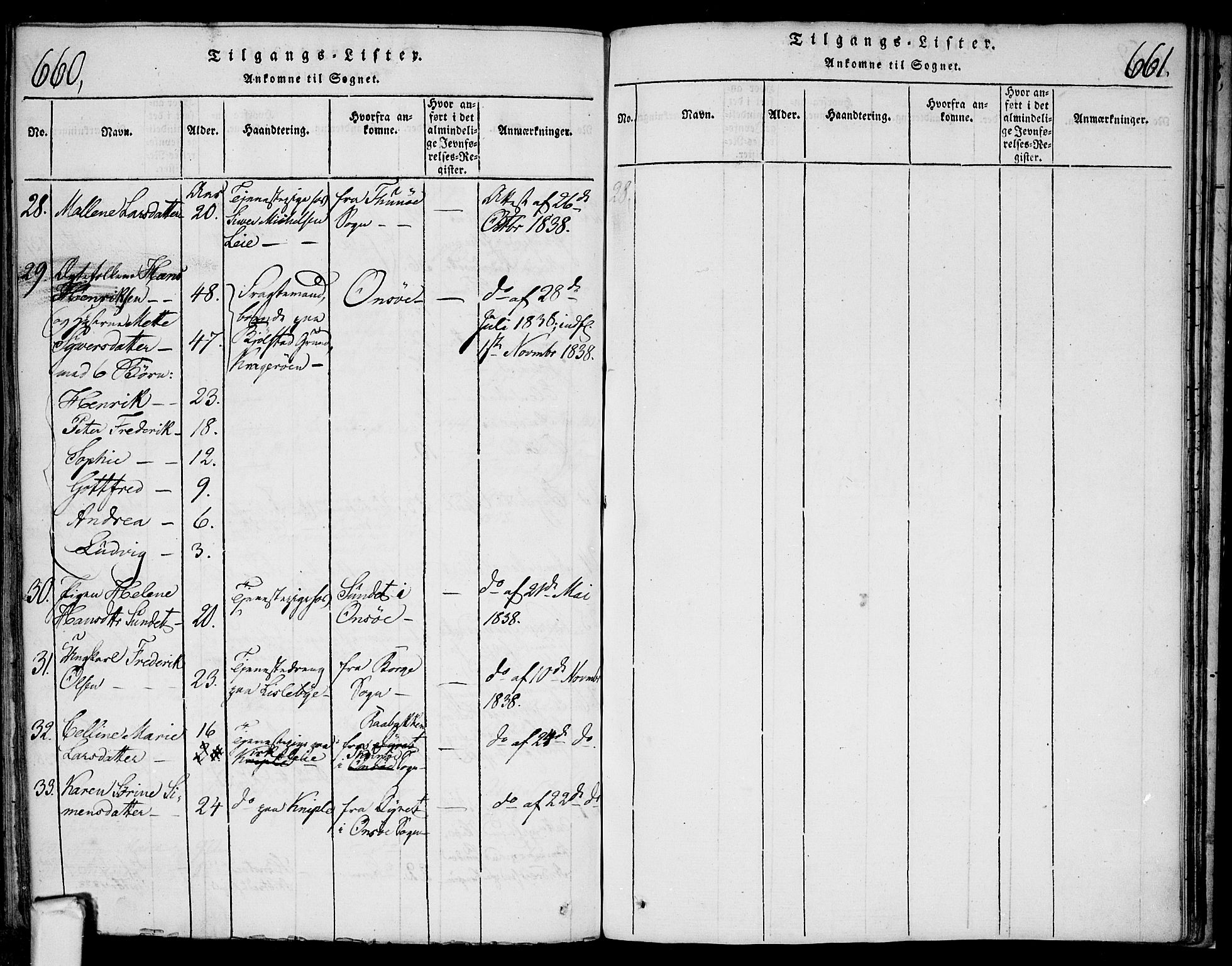 Glemmen prestekontor Kirkebøker, AV/SAO-A-10908/F/Fa/L0004: Parish register (official) no. 4, 1816-1838, p. 660-661