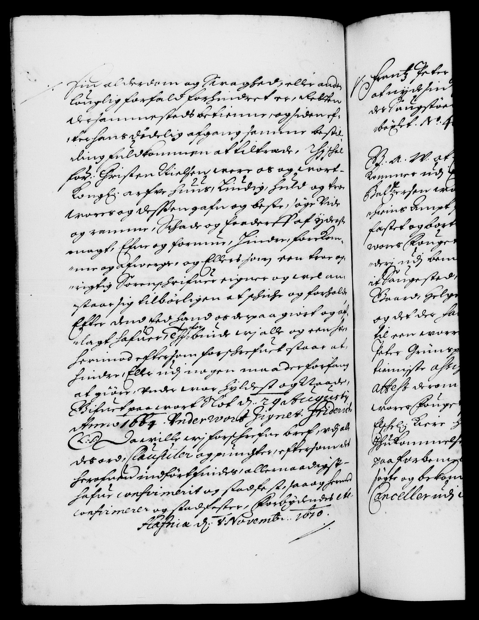 Danske Kanselli 1572-1799, AV/RA-EA-3023/F/Fc/Fca/Fcaa/L0011: Norske registre (mikrofilm), 1670-1673, p. 285b