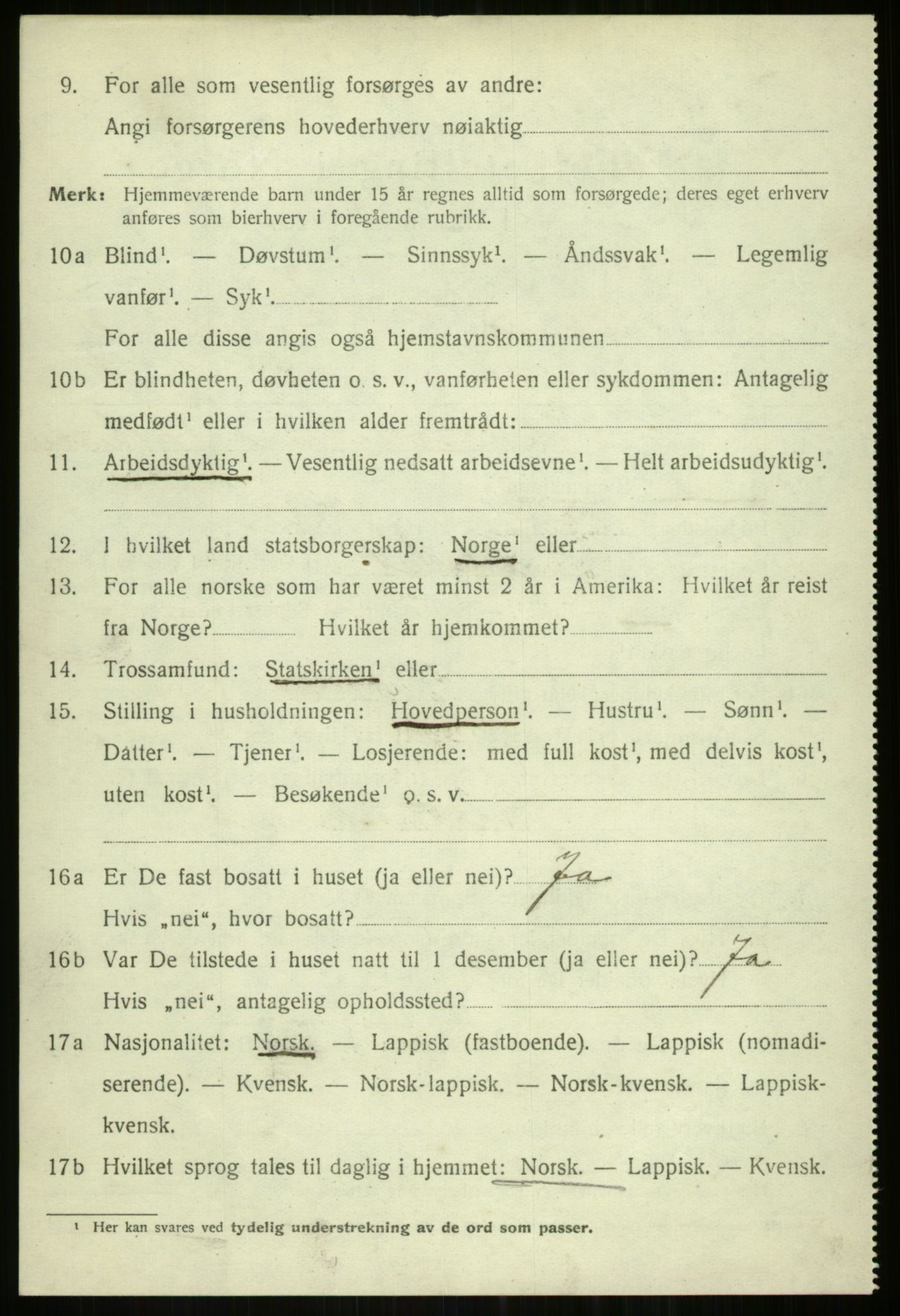 SATØ, 1920 census for Tromsøysund, 1920, p. 7243