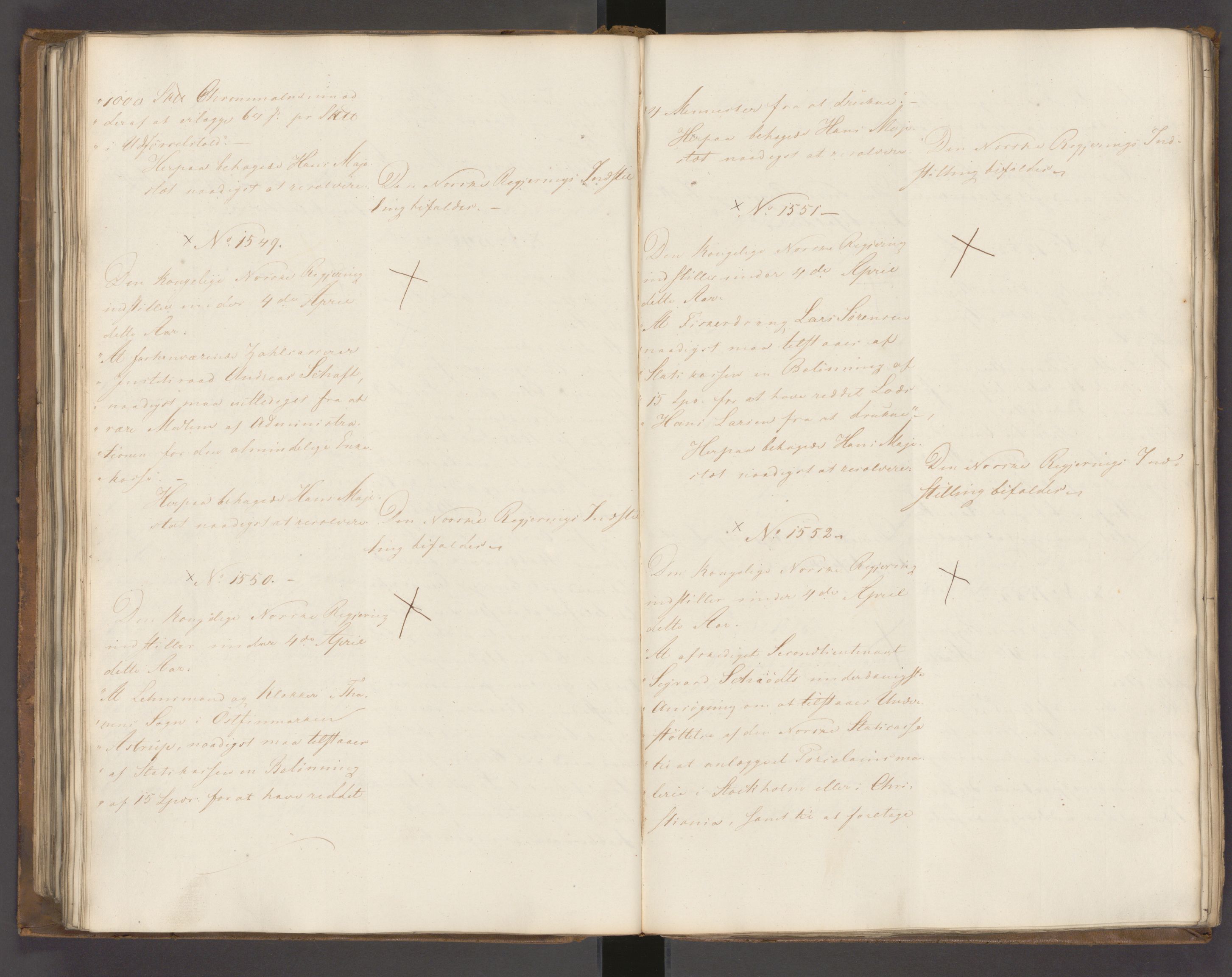 Statsrådssekretariatet, AV/RA-S-1001/A/Ab/L0022: Kgl. res. nr. 1210-1721, 1. halvår, 1826