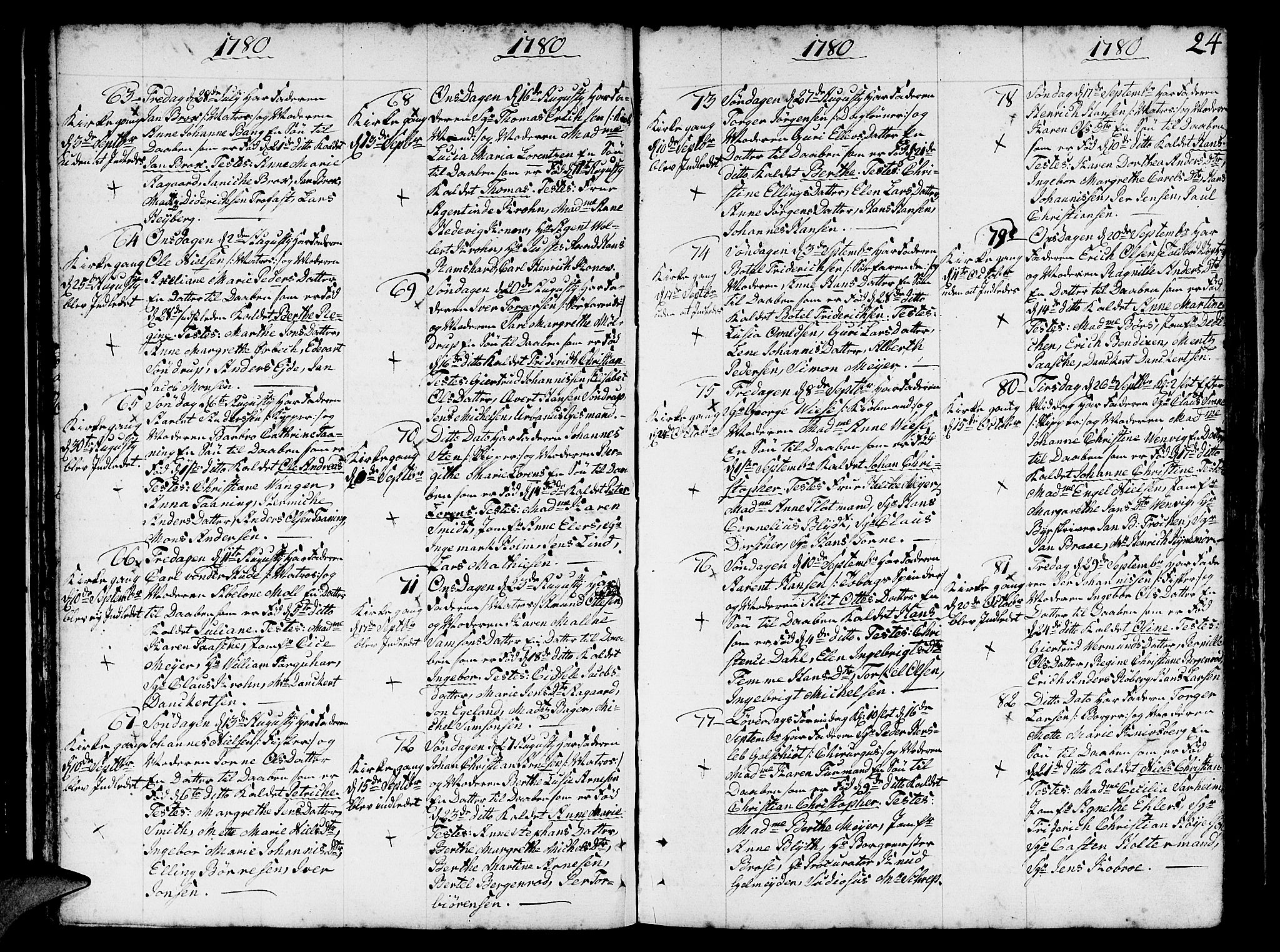 Nykirken Sokneprestembete, SAB/A-77101/H/Haa/L0005: Parish register (official) no. A 5, 1775-1808, p. 24