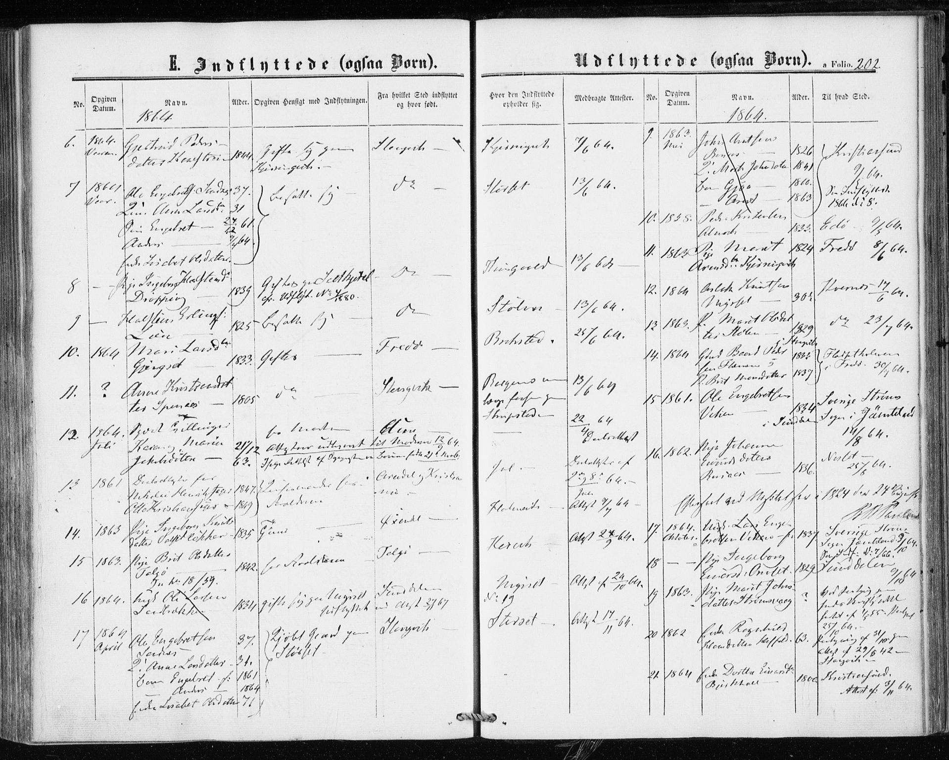 Ministerialprotokoller, klokkerbøker og fødselsregistre - Møre og Romsdal, AV/SAT-A-1454/586/L0985: Parish register (official) no. 586A11, 1857-1866, p. 202