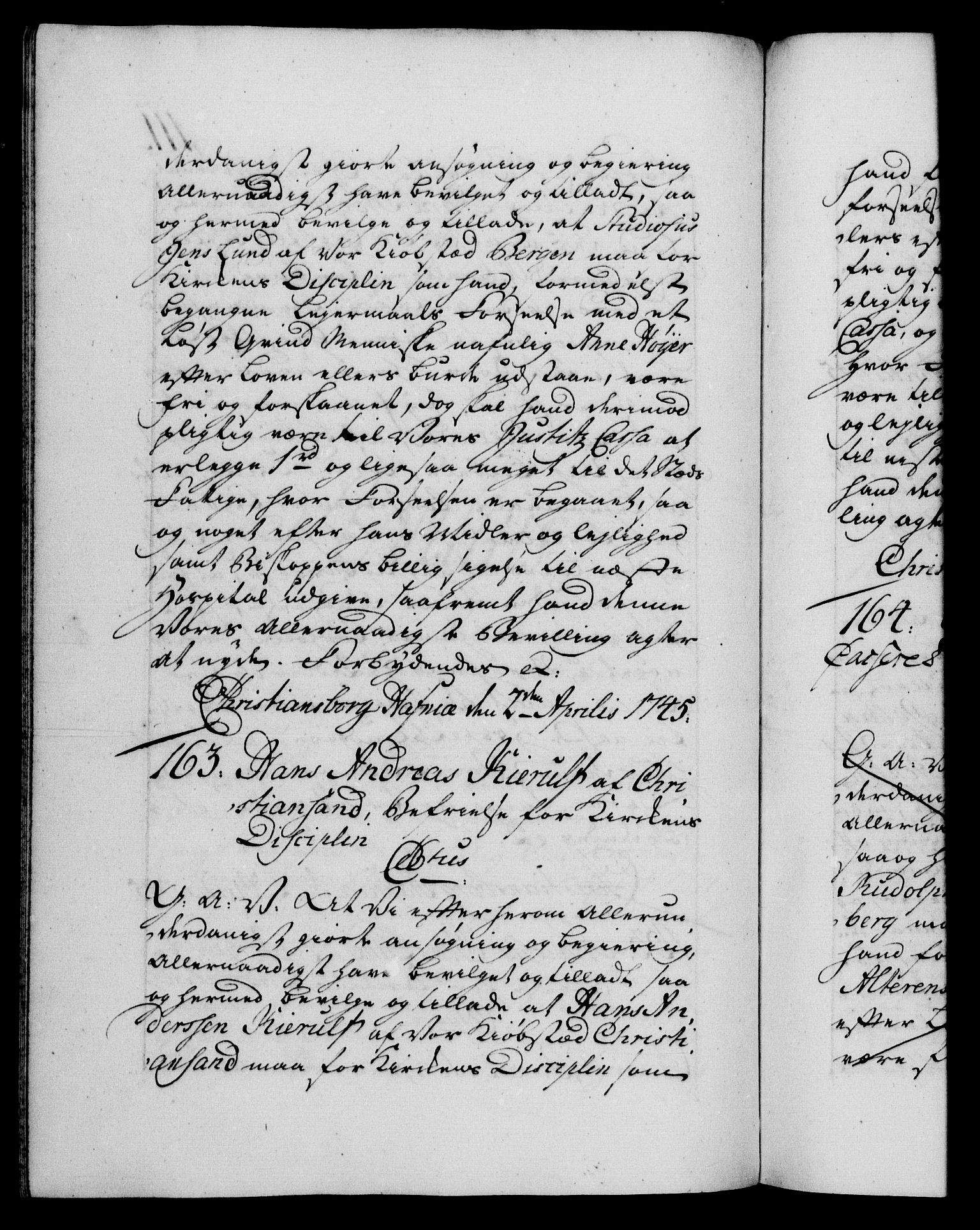 Danske Kanselli 1572-1799, RA/EA-3023/F/Fc/Fca/Fcaa/L0034: Norske registre, 1745-1746, p. 111b