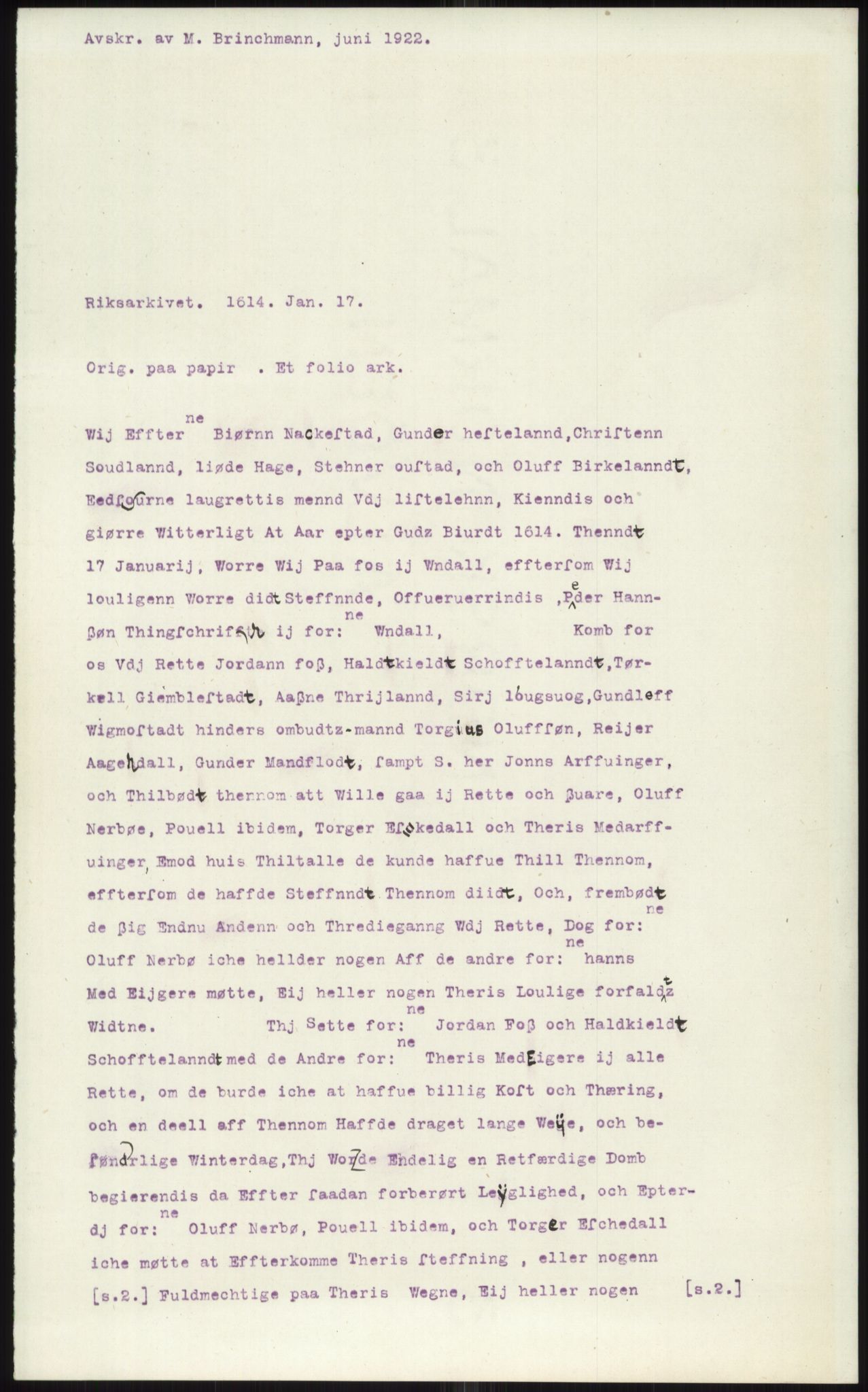 Samlinger til kildeutgivelse, Diplomavskriftsamlingen, AV/RA-EA-4053/H/Ha, p. 3015