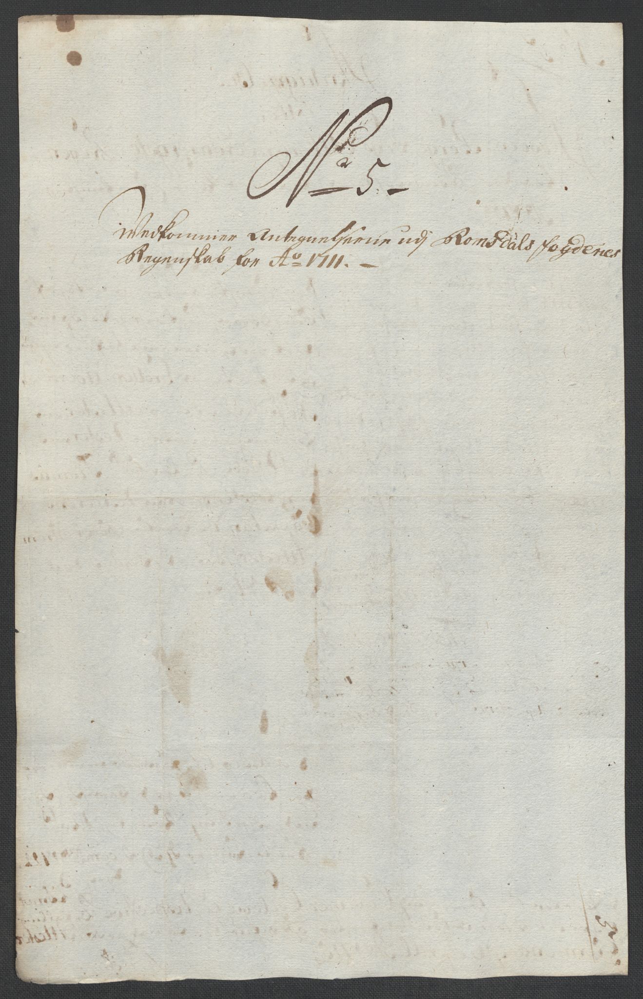 Rentekammeret inntil 1814, Reviderte regnskaper, Fogderegnskap, AV/RA-EA-4092/R55/L3660: Fogderegnskap Romsdal, 1711, p. 477