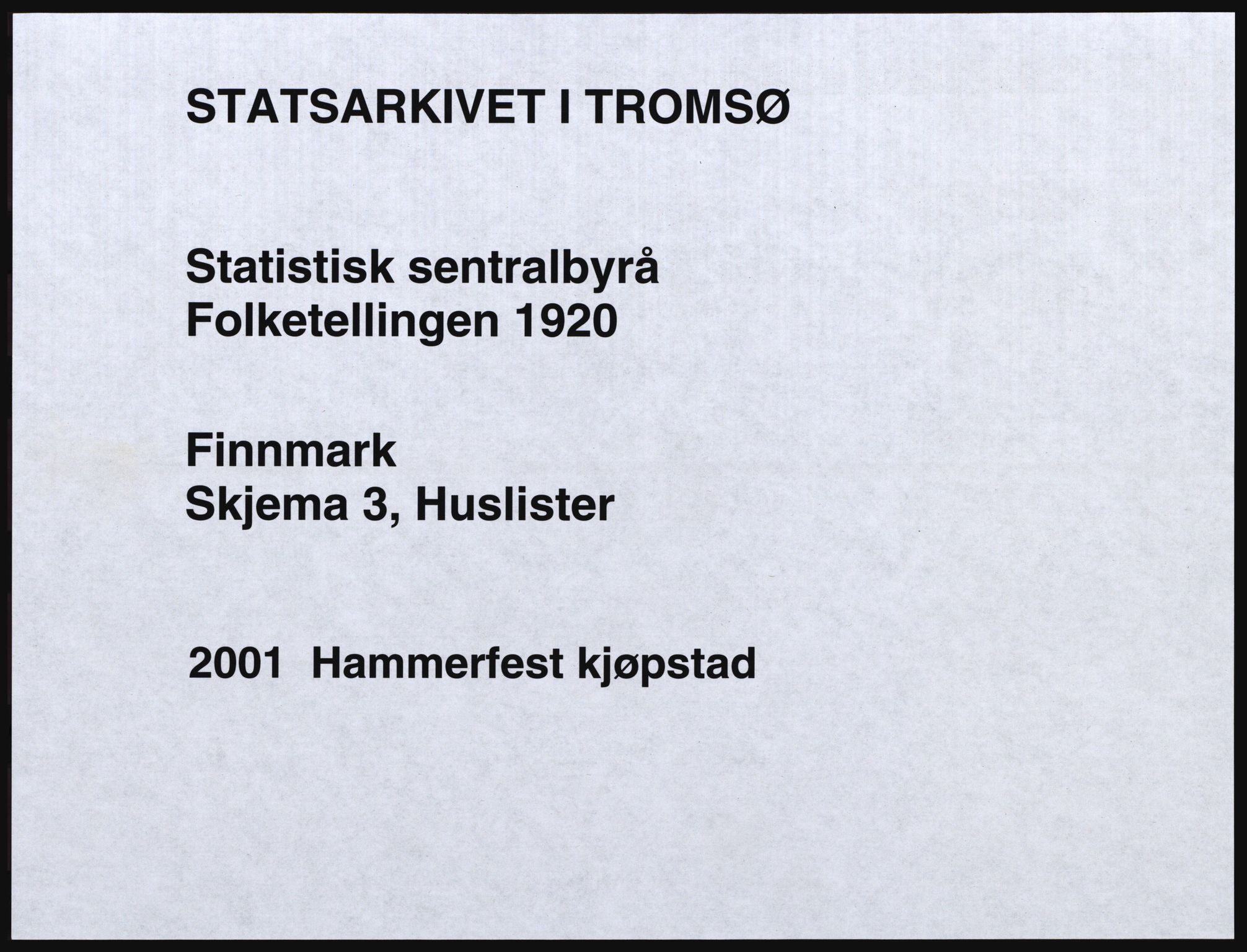 SATØ, 1920 census for Hammerfest, 1920, p. 22