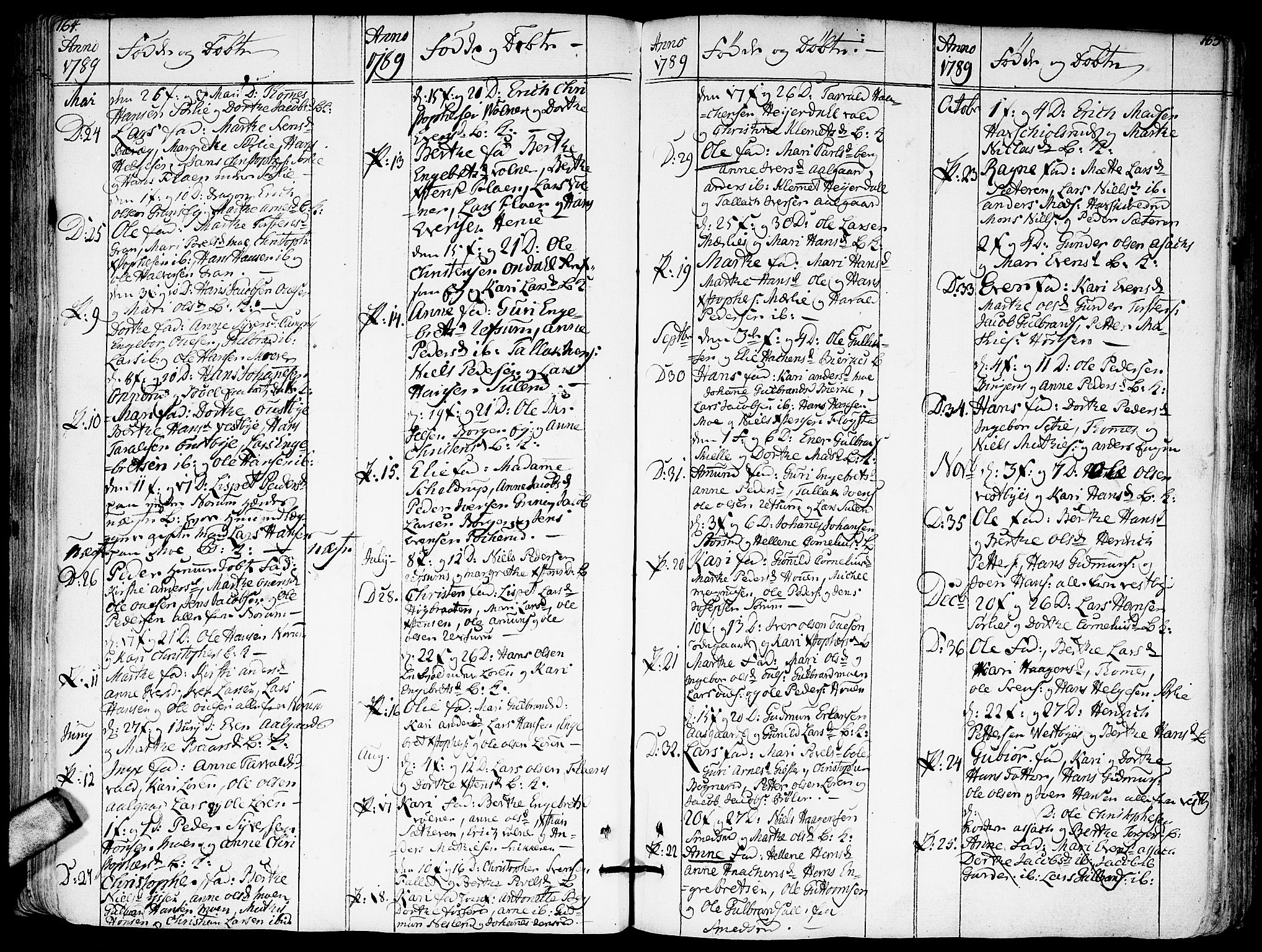 Sørum prestekontor Kirkebøker, AV/SAO-A-10303/F/Fa/L0002: Parish register (official) no. I 2, 1759-1814, p. 164-165