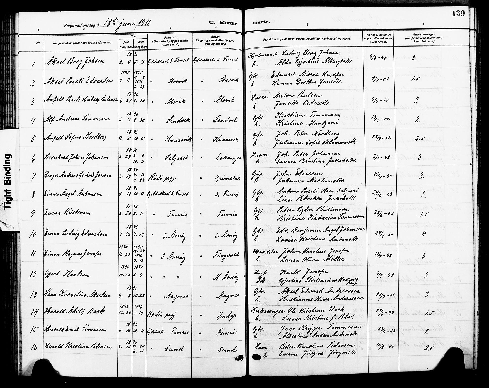 Ministerialprotokoller, klokkerbøker og fødselsregistre - Nordland, AV/SAT-A-1459/805/L0110: Parish register (copy) no. 805C06, 1909-1924, p. 139