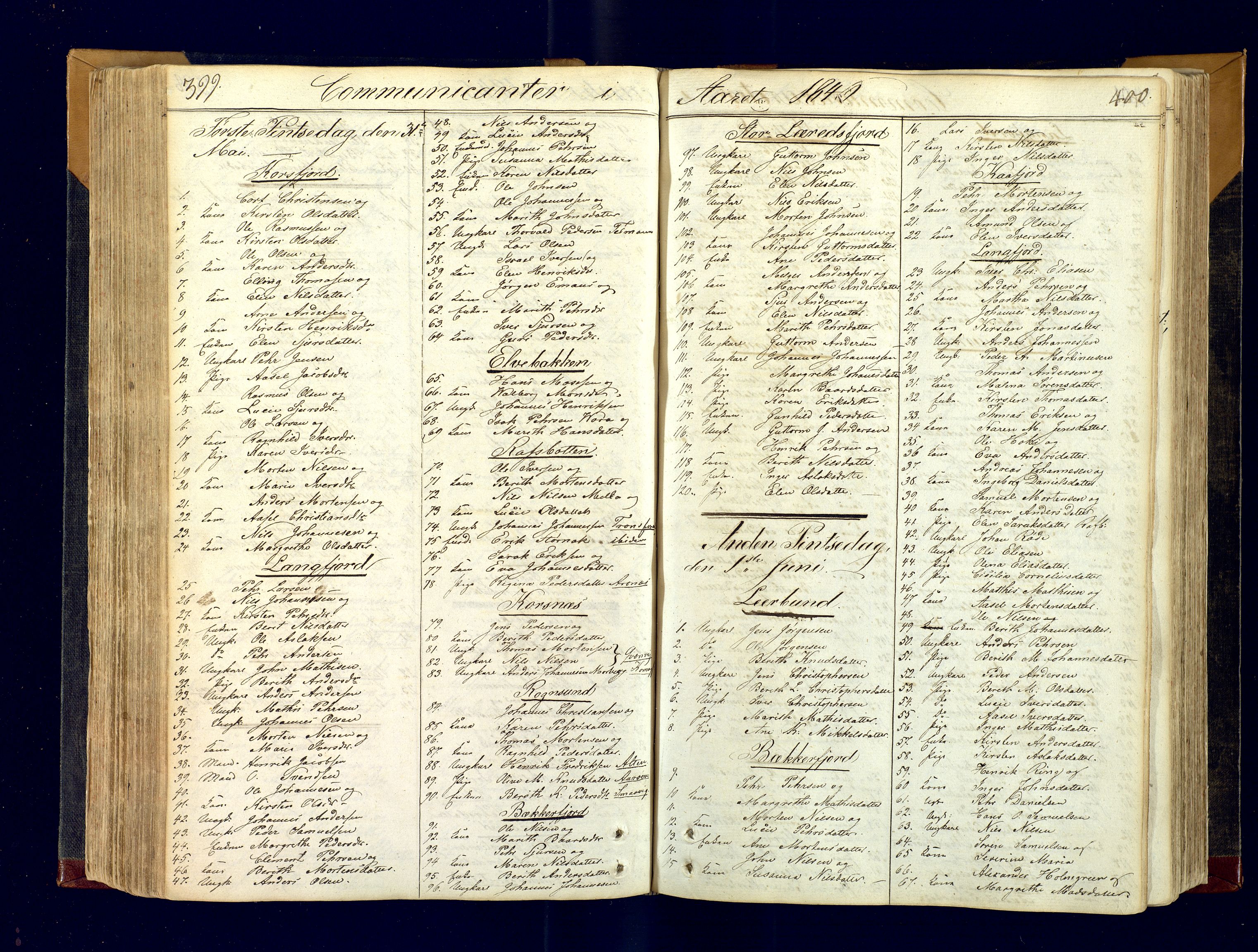 Talvik sokneprestkontor, SATØ/S-1337/H/Ha/L0007kirke: Parish register (official) no. 7, 1813-1821, p. 399-400