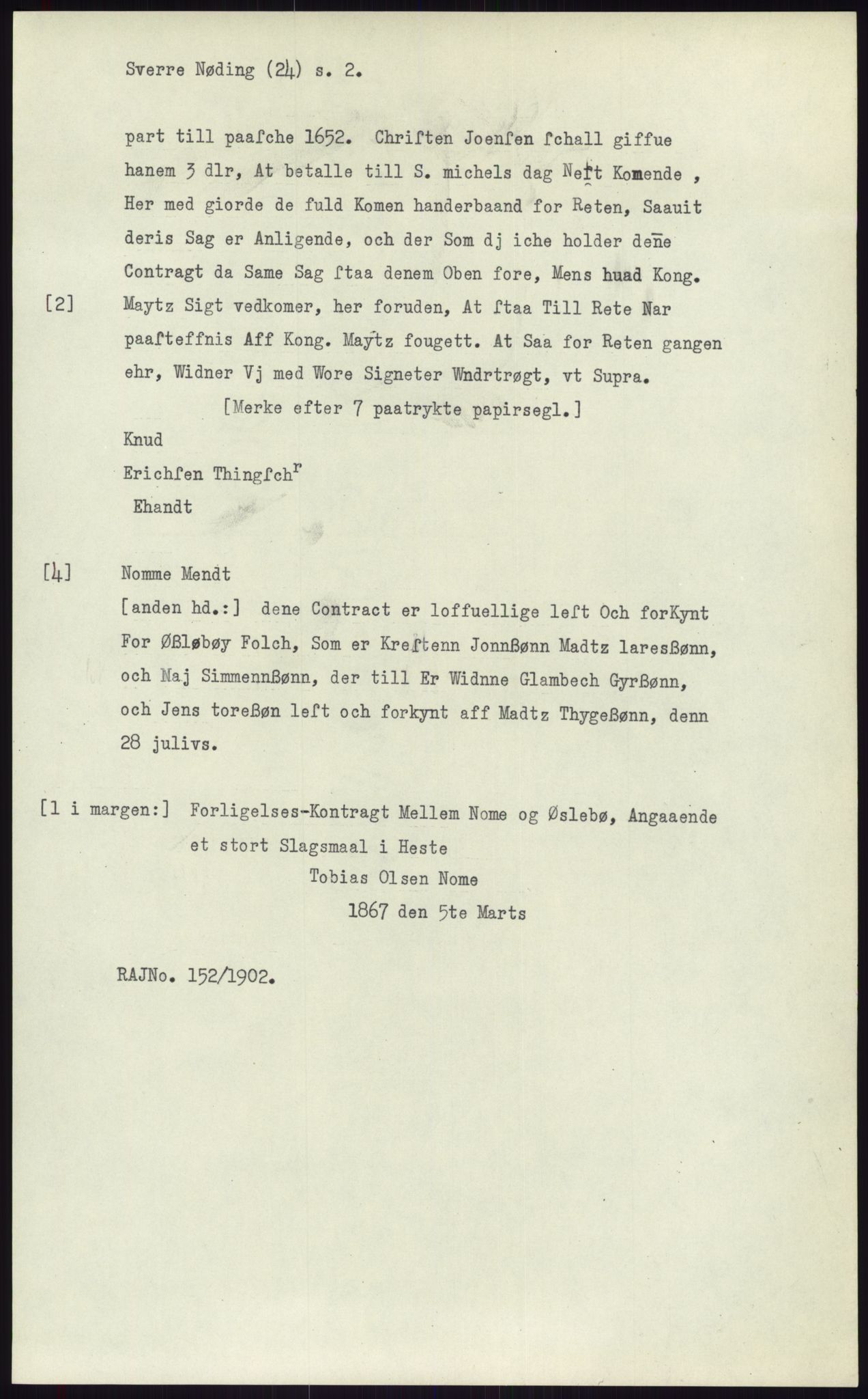 Samlinger til kildeutgivelse, Diplomavskriftsamlingen, RA/EA-4053/H/Ha, p. 2172