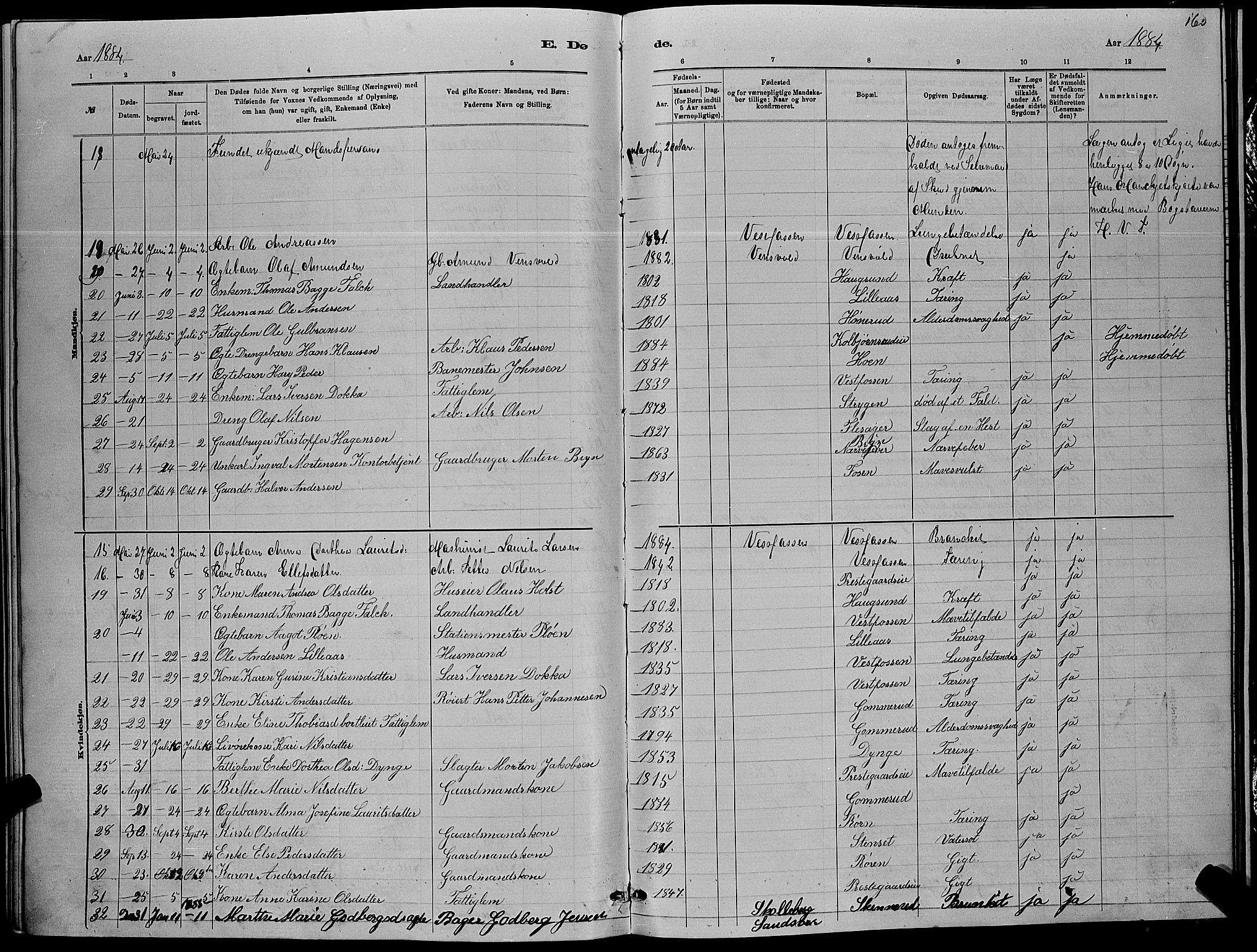 Eiker kirkebøker, AV/SAKO-A-4/G/Ga/L0005: Parish register (copy) no. I 5, 1878-1887, p. 160