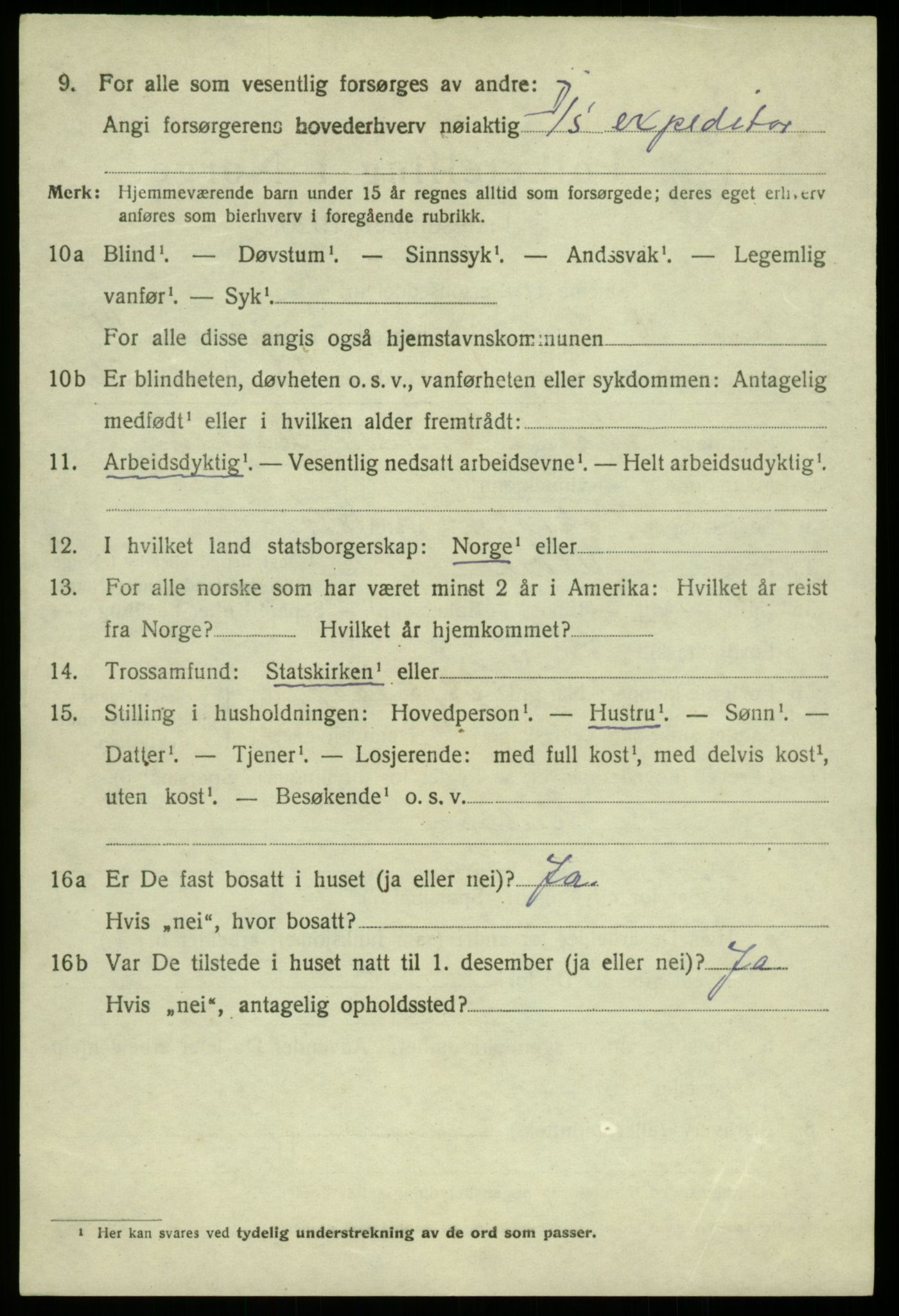 SAB, 1920 census for Kvam, 1920, p. 9202