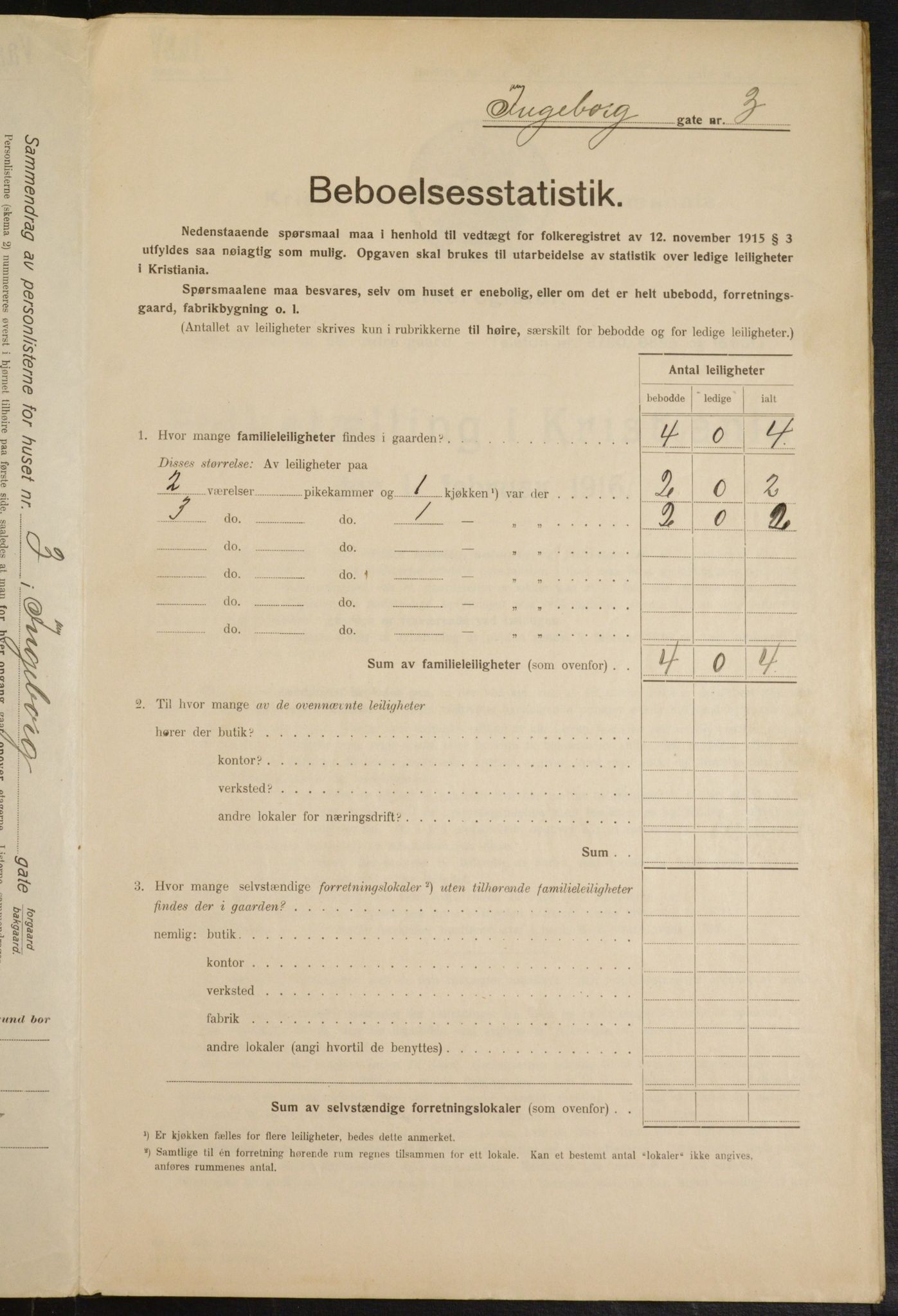 OBA, Municipal Census 1916 for Kristiania, 1916, p. 44676