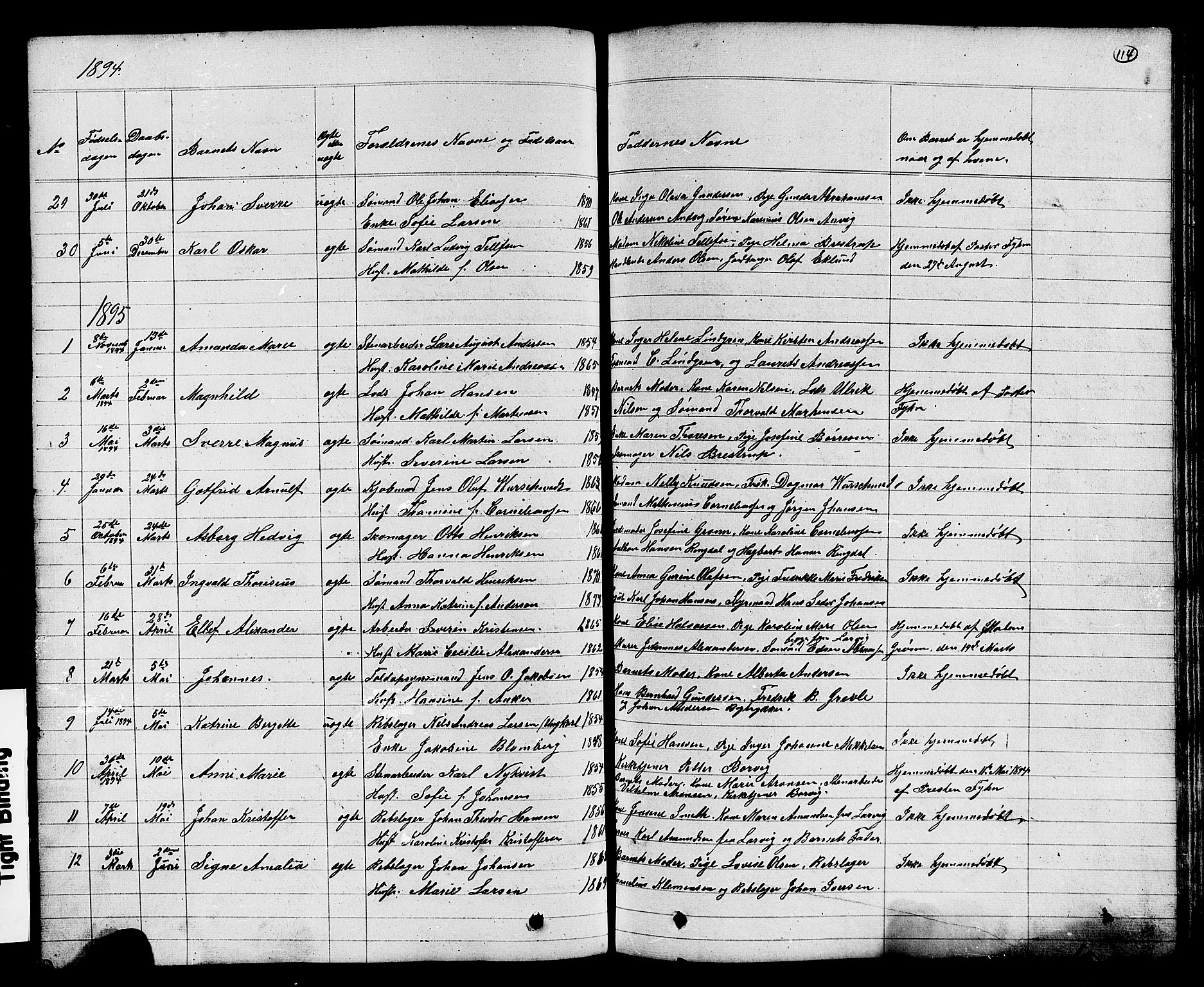 Stavern kirkebøker, AV/SAKO-A-318/G/Ga/L0002: Parish register (copy) no. 2, 1839-1909, p. 114