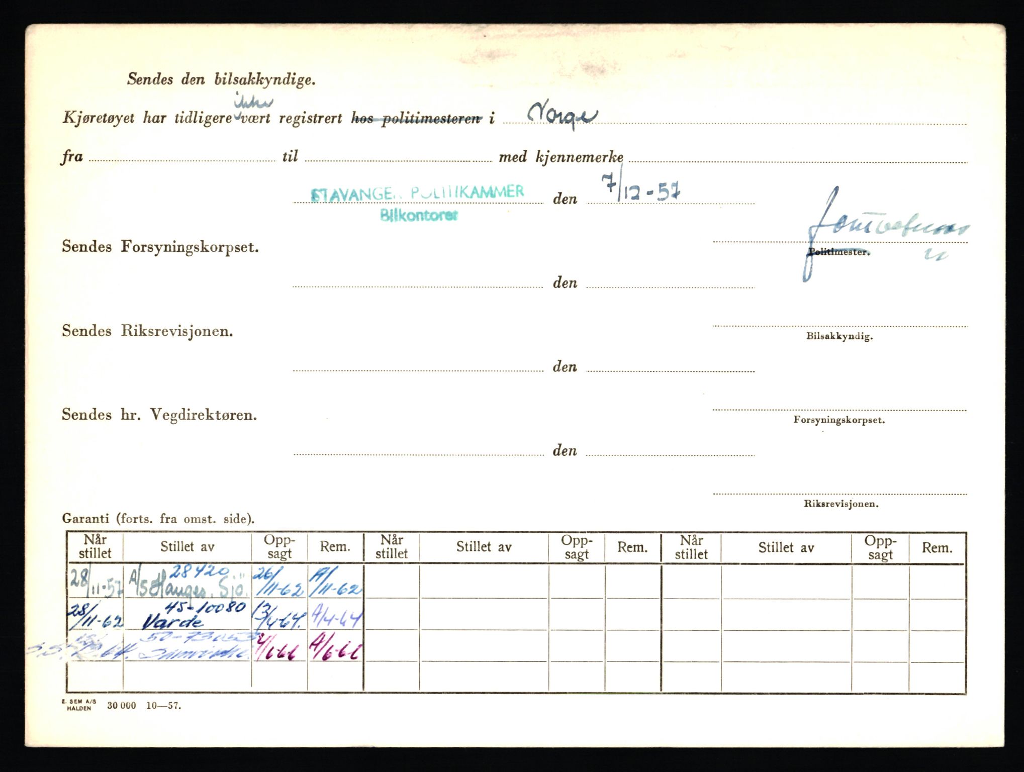 Stavanger trafikkstasjon, AV/SAST-A-101942/0/F/L0013: L-4700 - L-5079, 1930-1971, p. 500