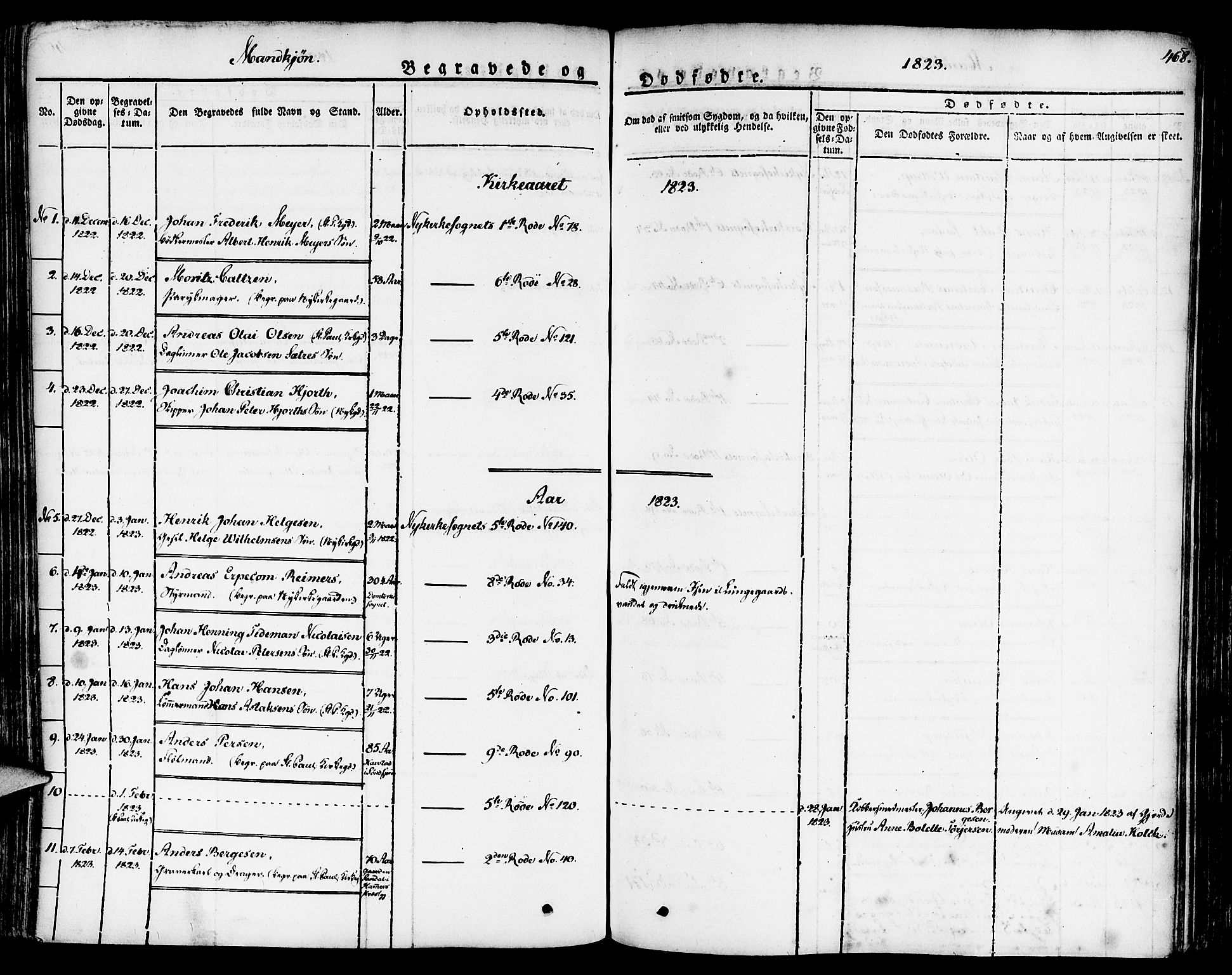 Nykirken Sokneprestembete, SAB/A-77101/H/Haa/L0012: Parish register (official) no. A 12, 1821-1844, p. 468