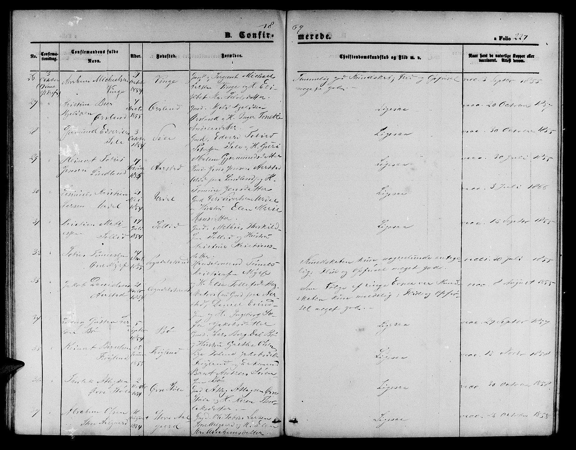 Sokndal sokneprestkontor, AV/SAST-A-101808: Parish register (copy) no. B 3, 1865-1879, p. 227