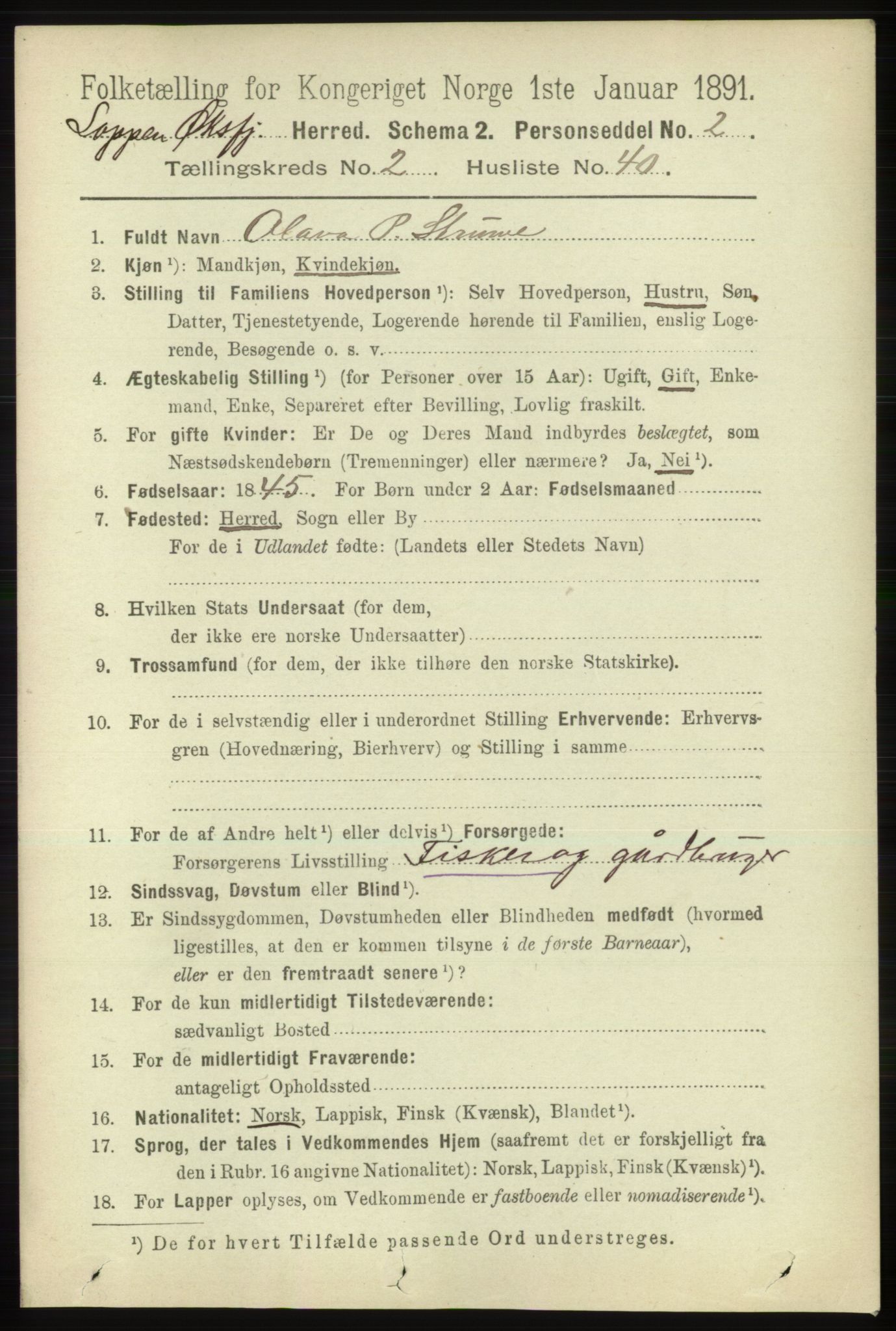 RA, 1891 census for 2014 Loppa, 1891, p. 639