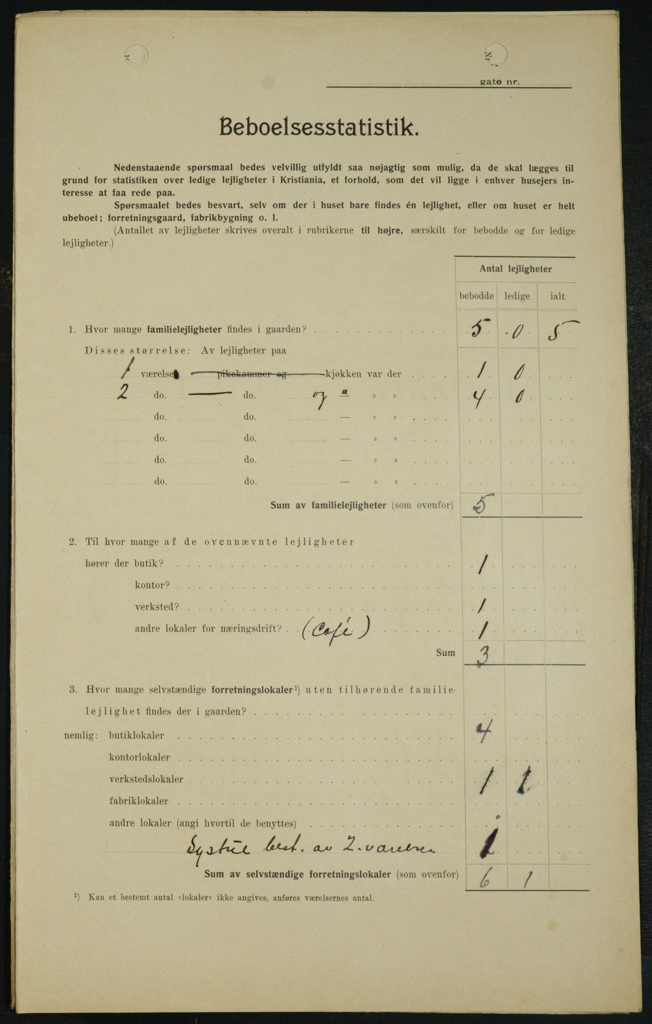 OBA, Municipal Census 1909 for Kristiania, 1909, p. 15868