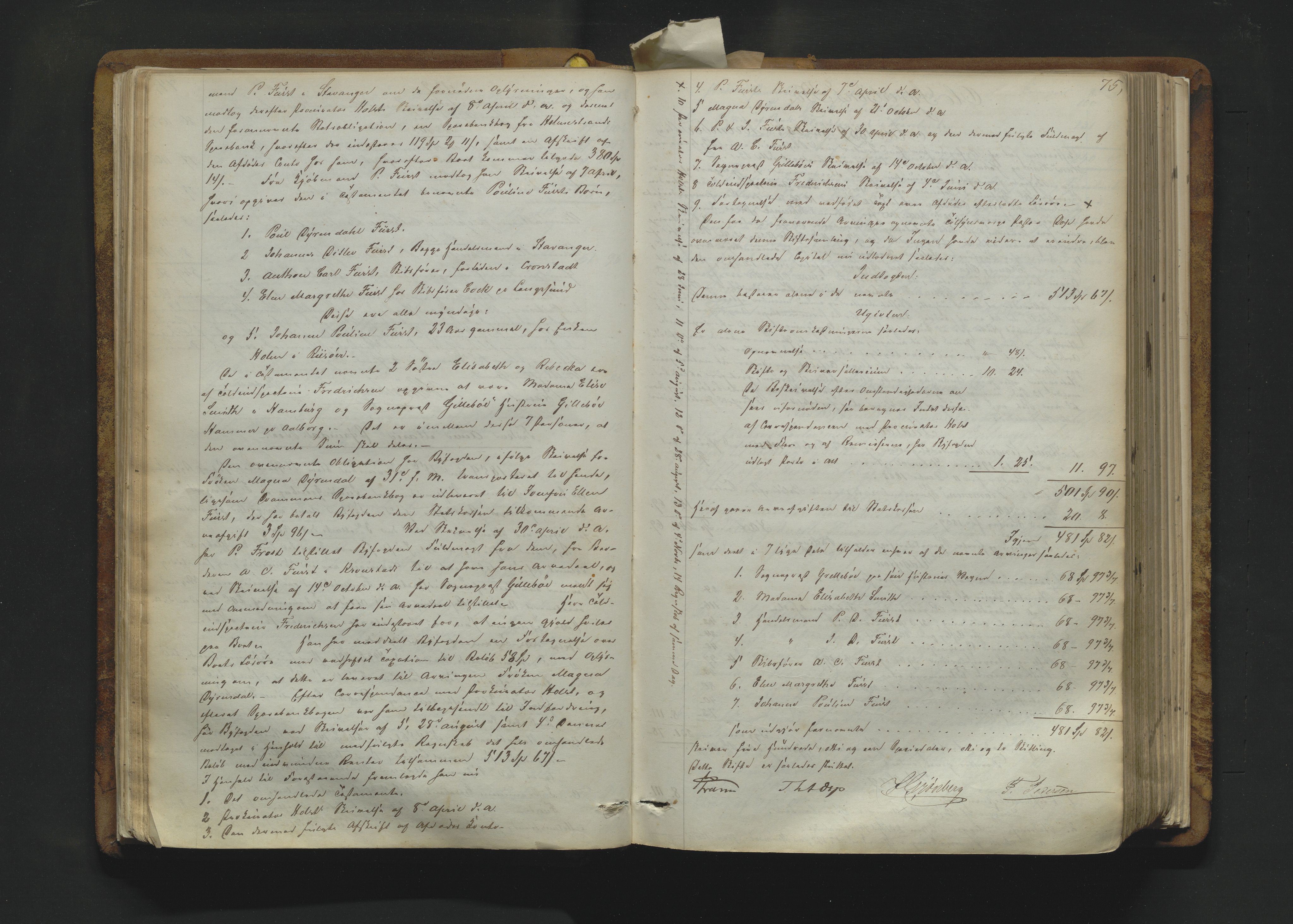 Drammen byfogd, AV/SAKO-A-222/H/Hb/Hbd/Hbda/L0002: Skifteutlodningsprotokoll., 1855-1872, p. 75