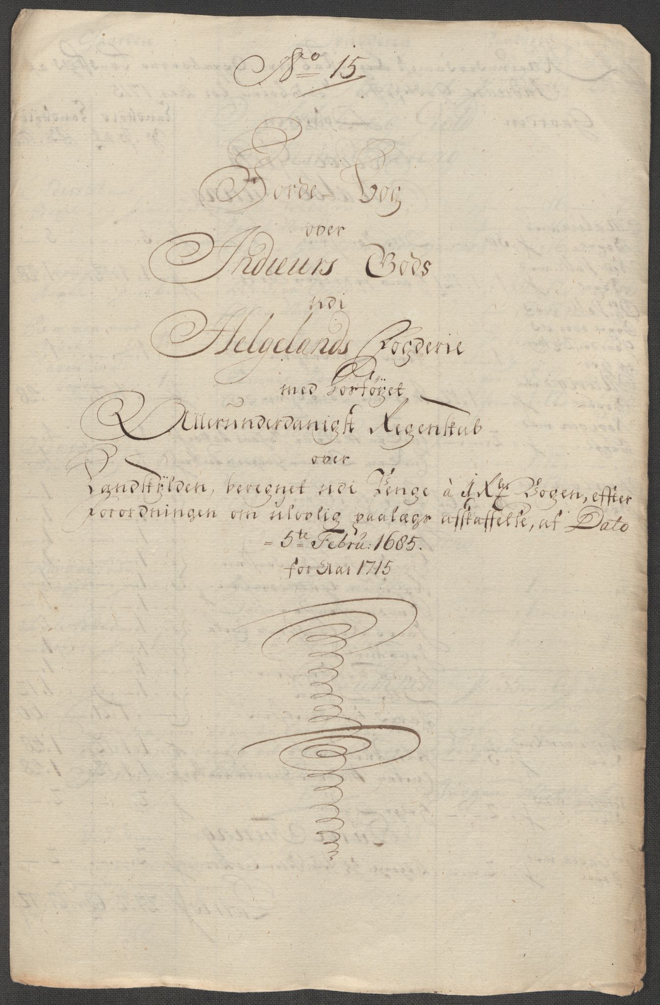 Rentekammeret inntil 1814, Reviderte regnskaper, Fogderegnskap, RA/EA-4092/R65/L4513: Fogderegnskap Helgeland, 1714-1715, p. 597