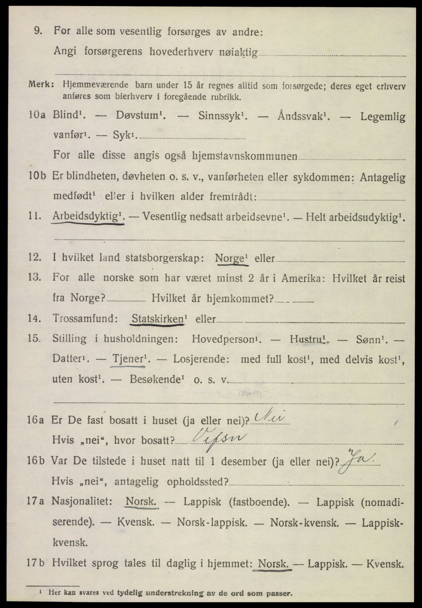 SAT, 1920 census for Meløy, 1920, p. 6830