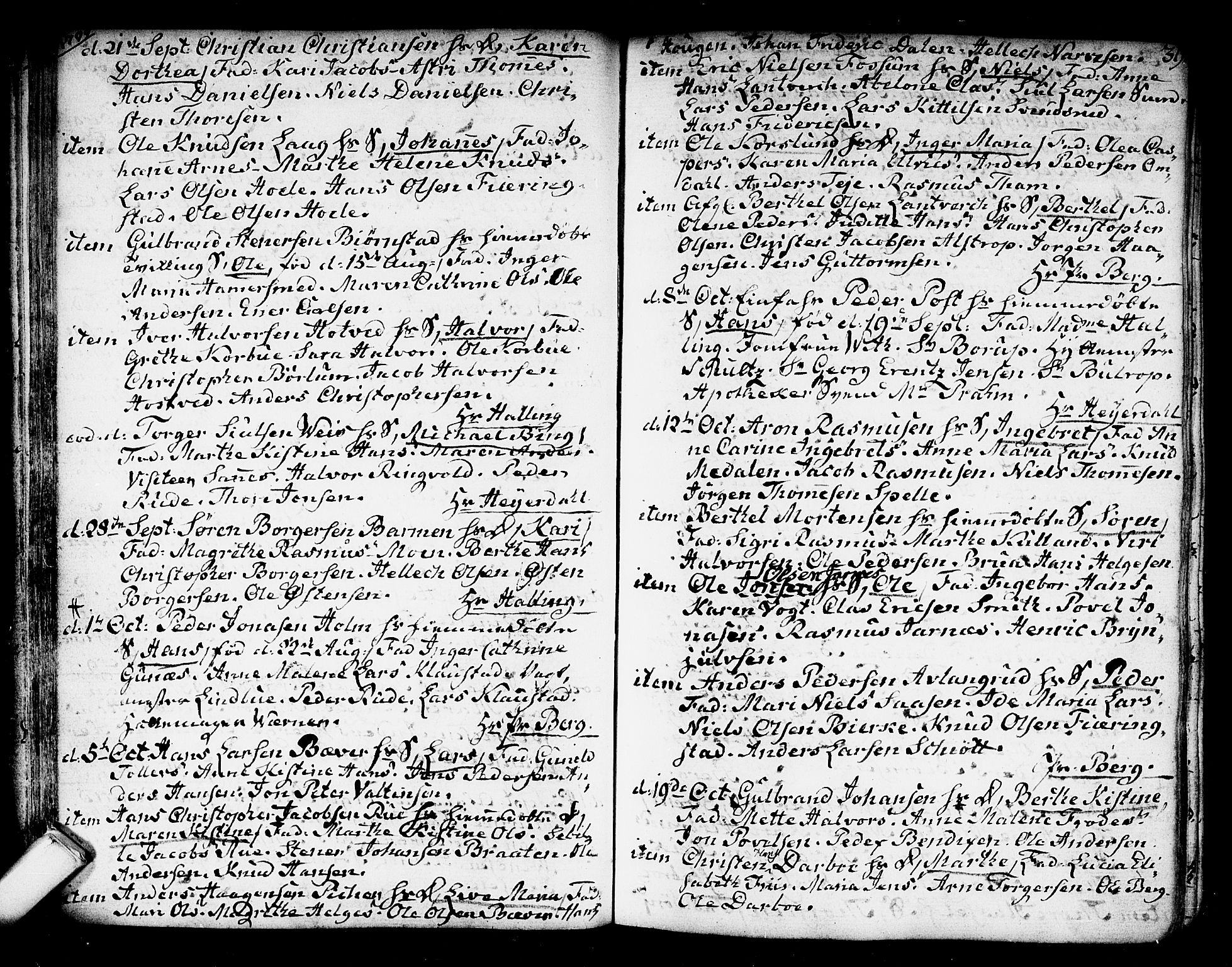 Kongsberg kirkebøker, AV/SAKO-A-22/F/Fa/L0007: Parish register (official) no. I 7, 1795-1816, p. 39