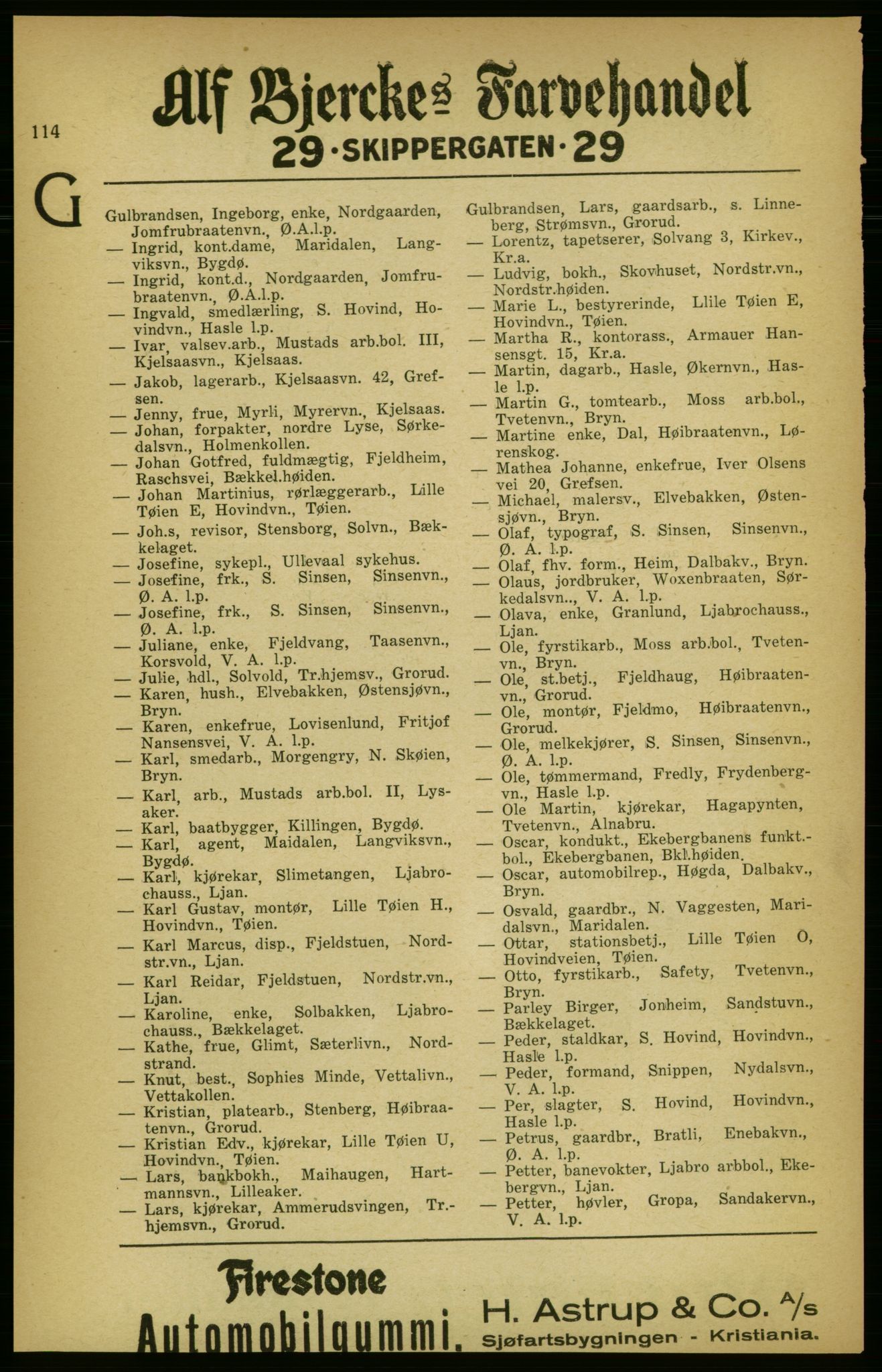 Aker adressebok/adressekalender, PUBL/001/A/003: Akers adressekalender, 1924-1925, p. 114