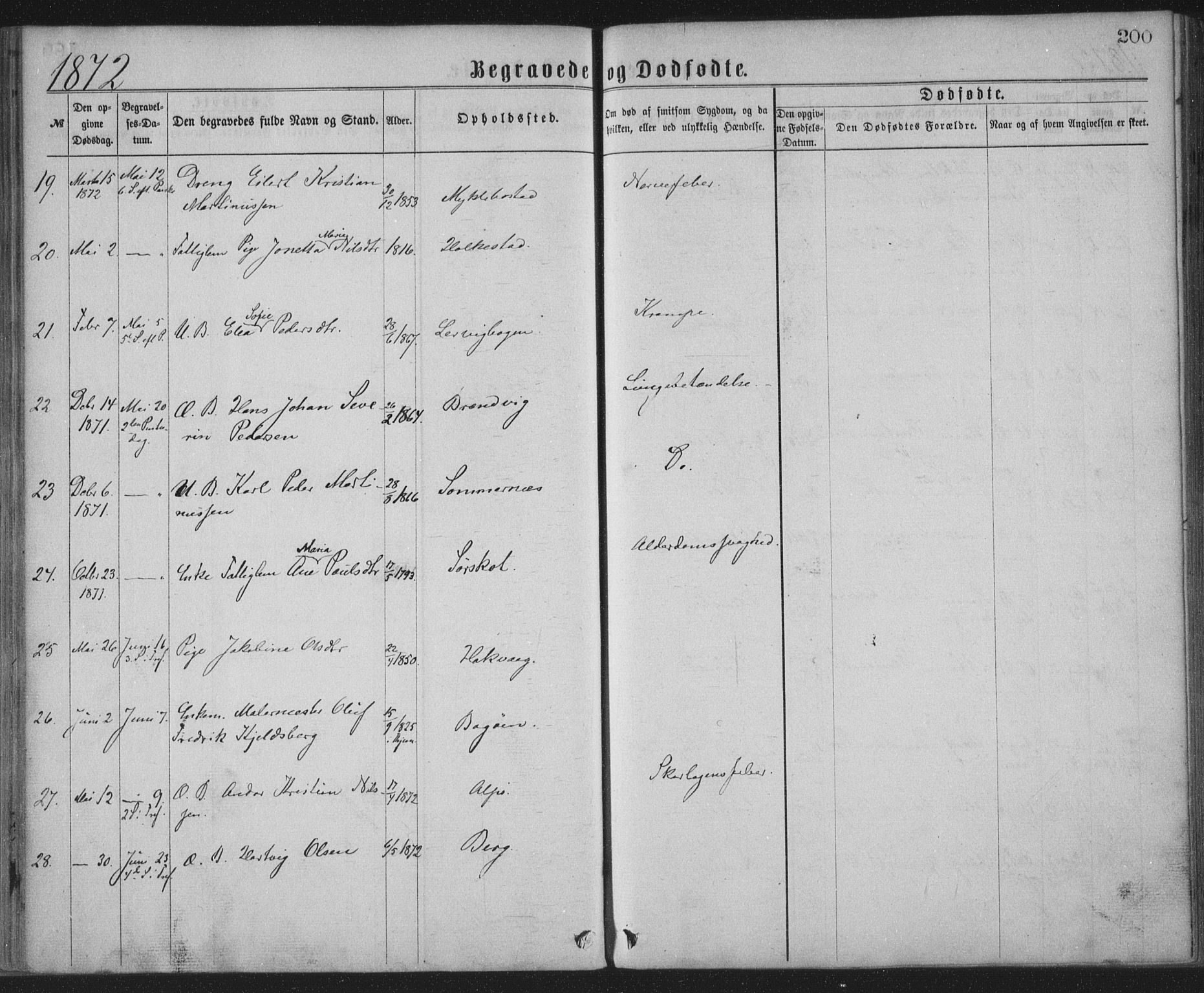 Ministerialprotokoller, klokkerbøker og fødselsregistre - Nordland, AV/SAT-A-1459/855/L0801: Parish register (official) no. 855A09, 1864-1874, p. 200