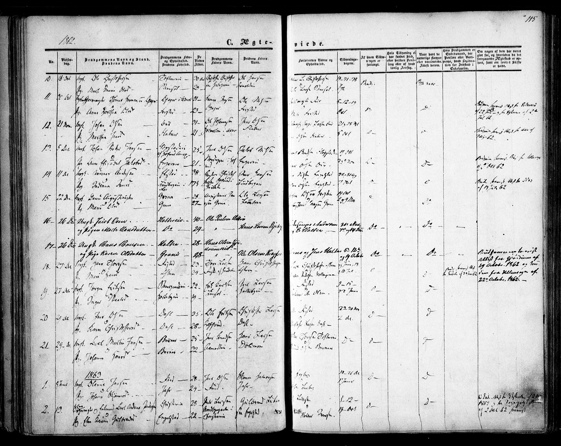Nannestad prestekontor Kirkebøker, SAO/A-10414a/F/Fa/L0012: Parish register (official) no. I 12, 1860-1872, p. 115