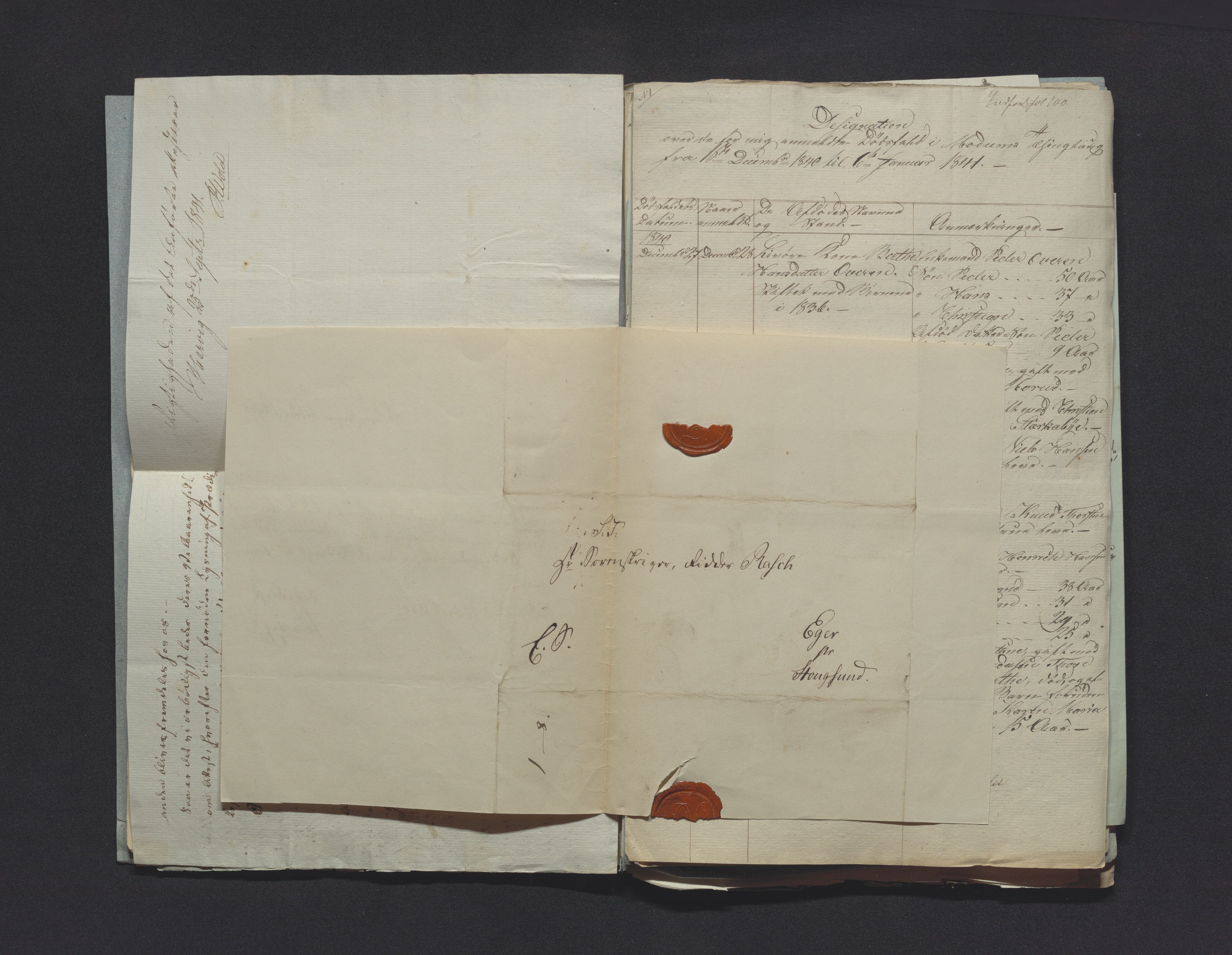 Eiker, Modum og Sigdal sorenskriveri, AV/SAKO-A-123/H/Ha/Hab/L0006: Dødsfallsmeldinger, 1841-1845