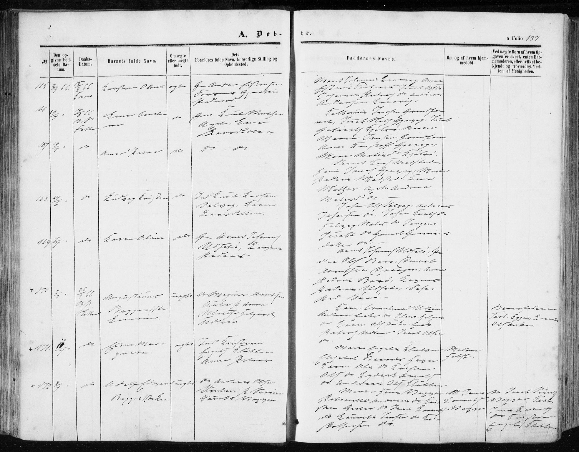 Ministerialprotokoller, klokkerbøker og fødselsregistre - Sør-Trøndelag, AV/SAT-A-1456/634/L0531: Parish register (official) no. 634A07, 1861-1870, p. 137