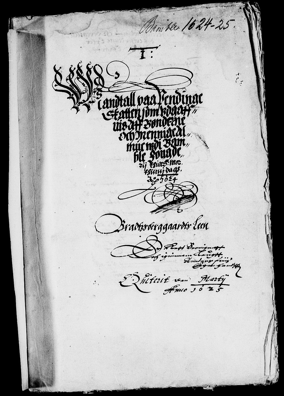 Rentekammeret inntil 1814, Reviderte regnskaper, Lensregnskaper, AV/RA-EA-5023/R/Rb/Rbp/L0009: Bratsberg len, 1624-1626