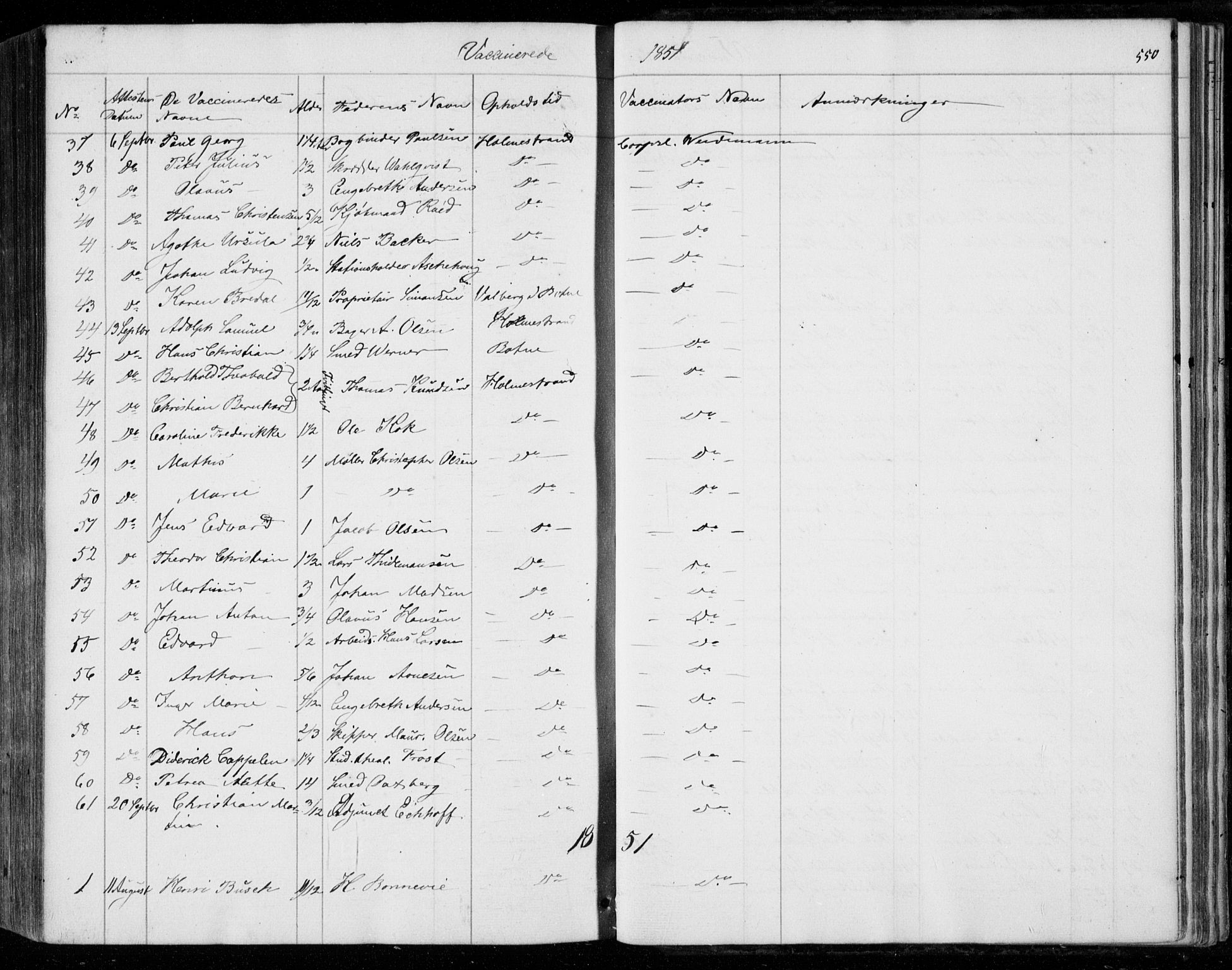 Holmestrand kirkebøker, SAKO/A-346/F/Fa/L0002: Parish register (official) no. 2, 1840-1866, p. 550