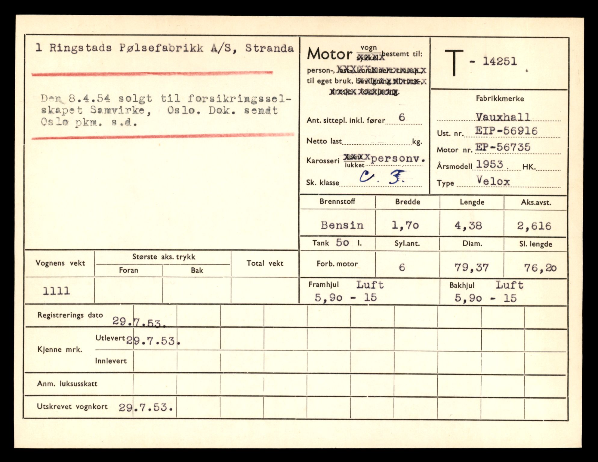 Møre og Romsdal vegkontor - Ålesund trafikkstasjon, AV/SAT-A-4099/F/Fe/L0044: Registreringskort for kjøretøy T 14205 - T 14319, 1927-1998, p. 1366