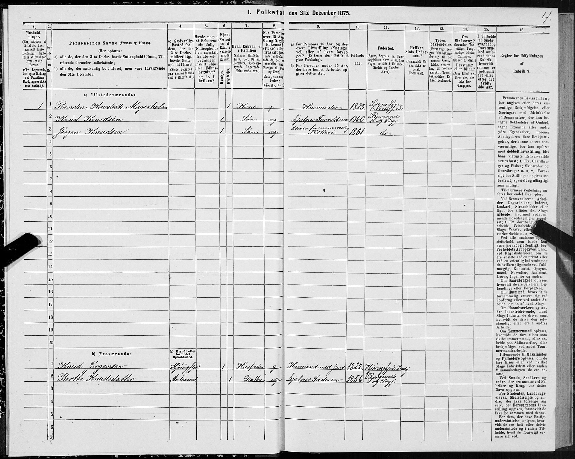 SAT, 1875 census for 1531P Borgund, 1875, p. 1004