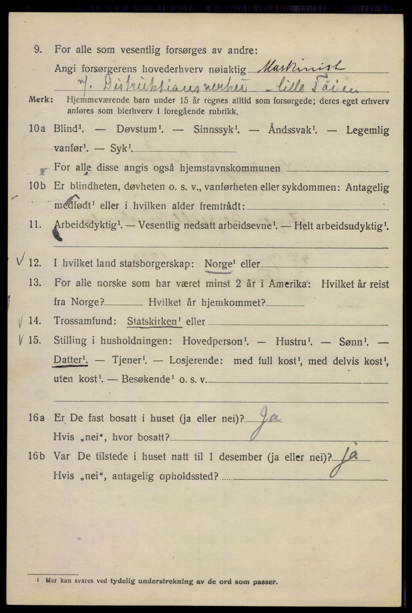 SAO, 1920 census for Kristiania, 1920, p. 550326