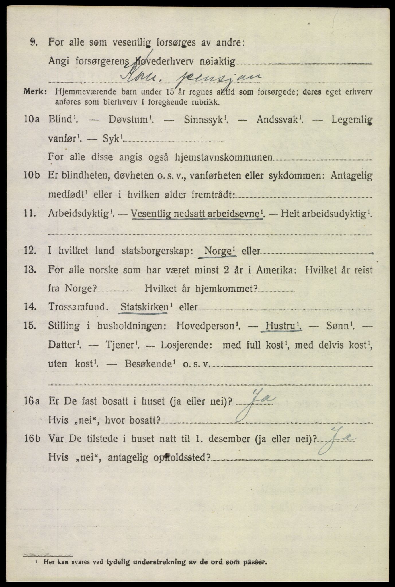 SAH, 1920 census for Vinger, 1920, p. 8797