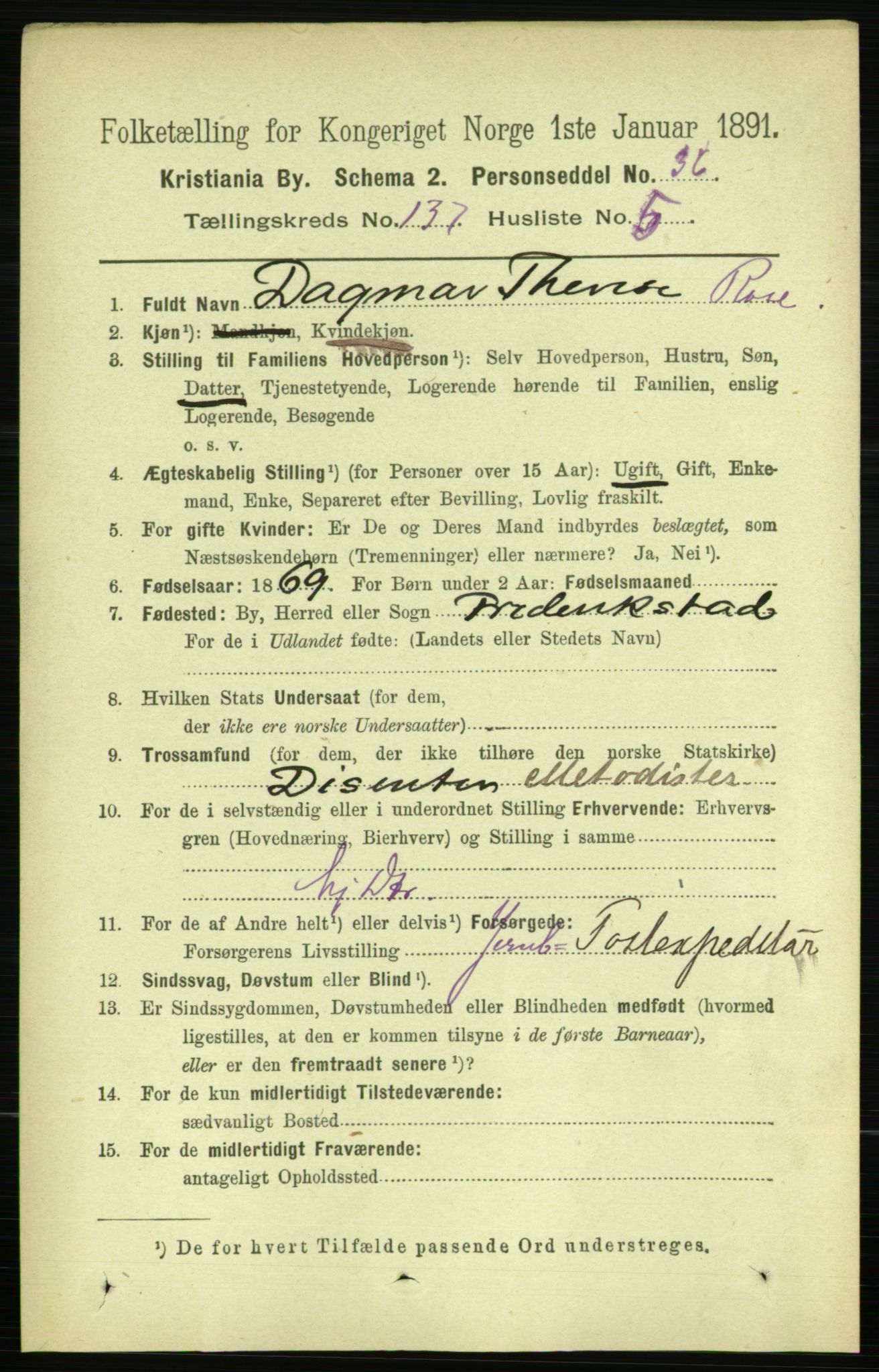 RA, 1891 census for 0301 Kristiania, 1891, p. 76434